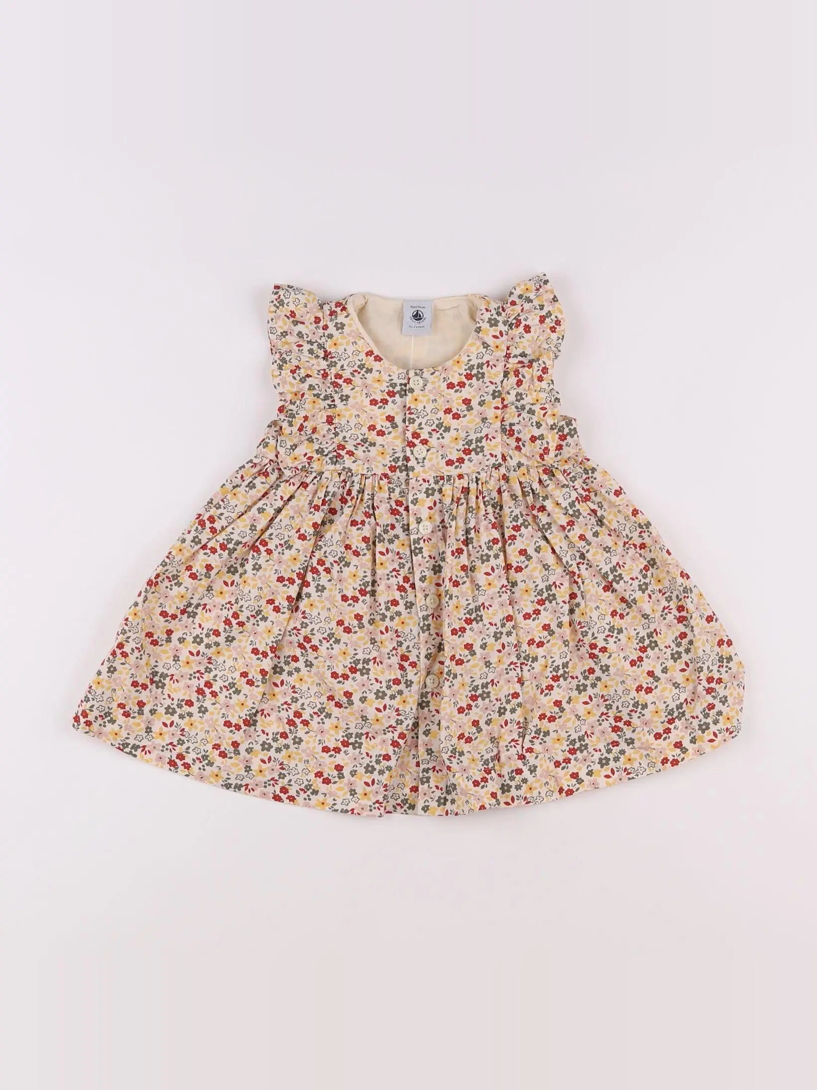 Petit Bateau - robe beige - 12 mois