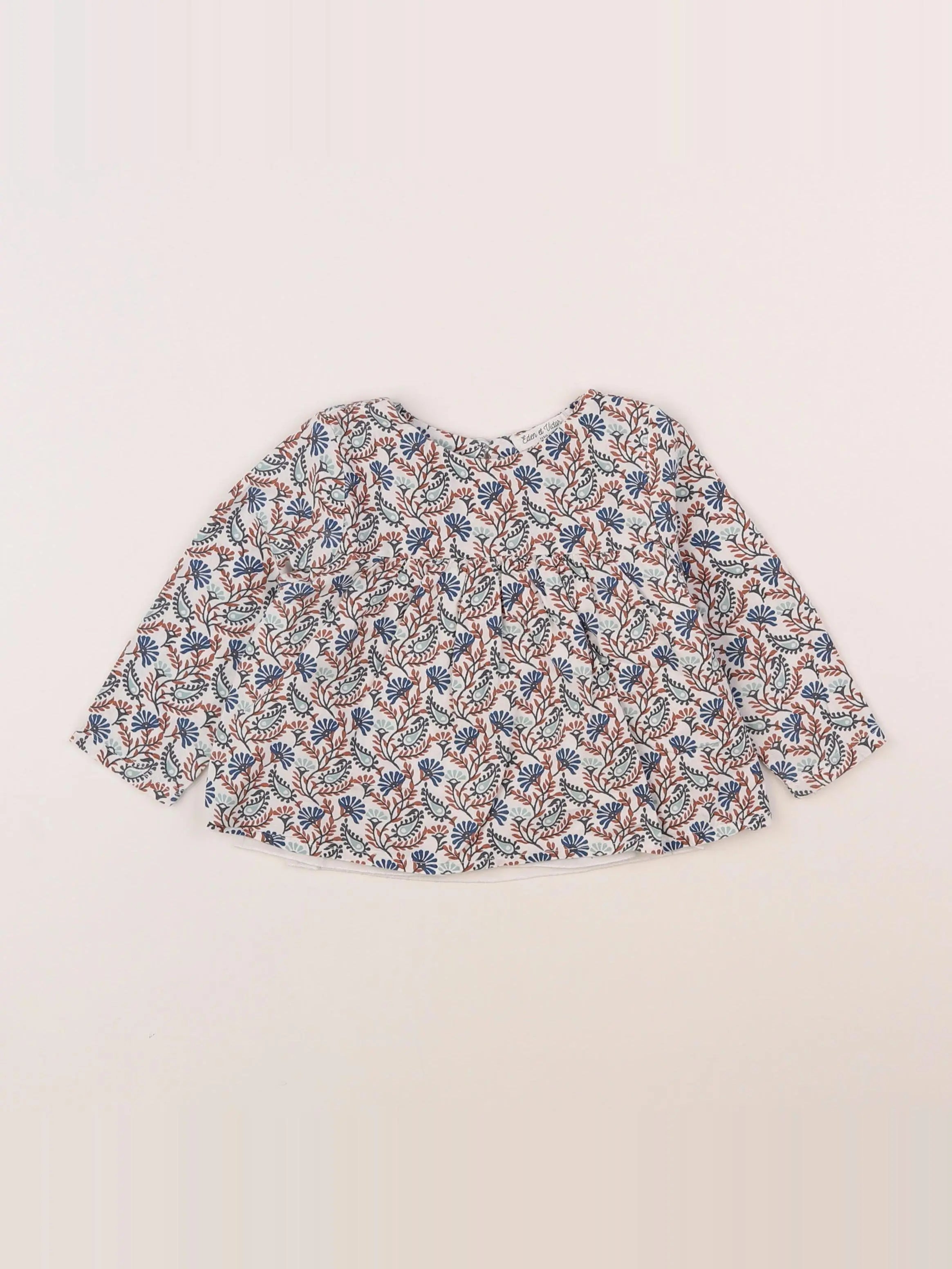 Eden & Victor - blouse multicolore - 12 mois