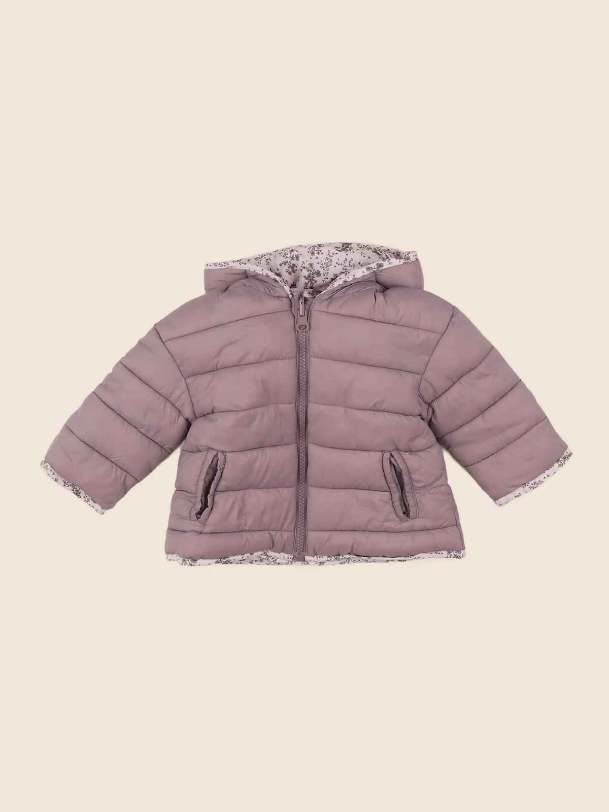 Vertbaudet - doudoune réversible violet - 12 mois