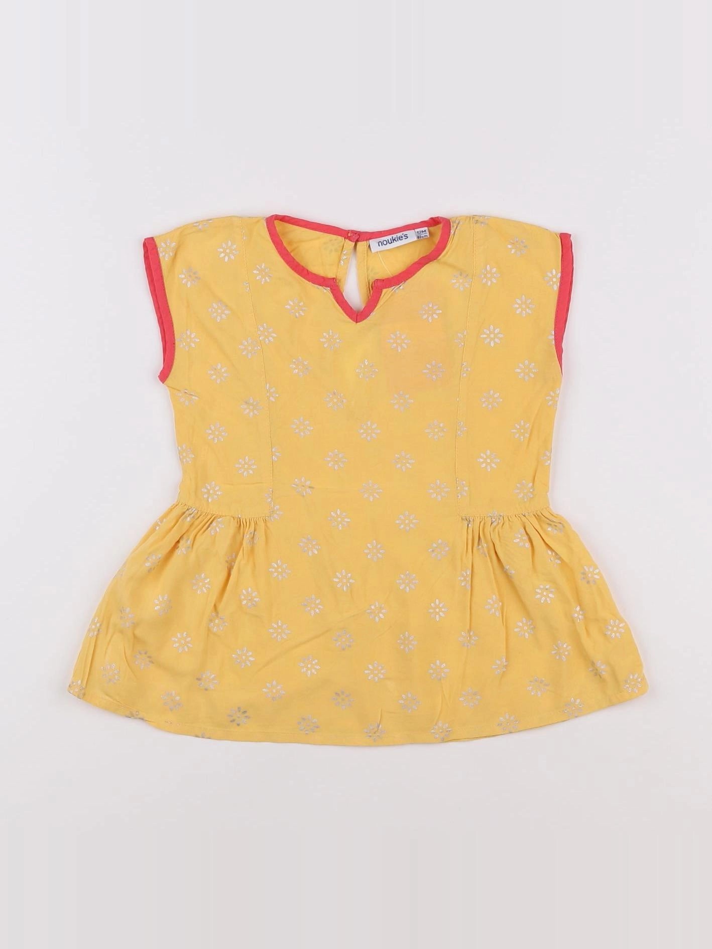 Noukie's - blouse jaune, rouge - 12 mois