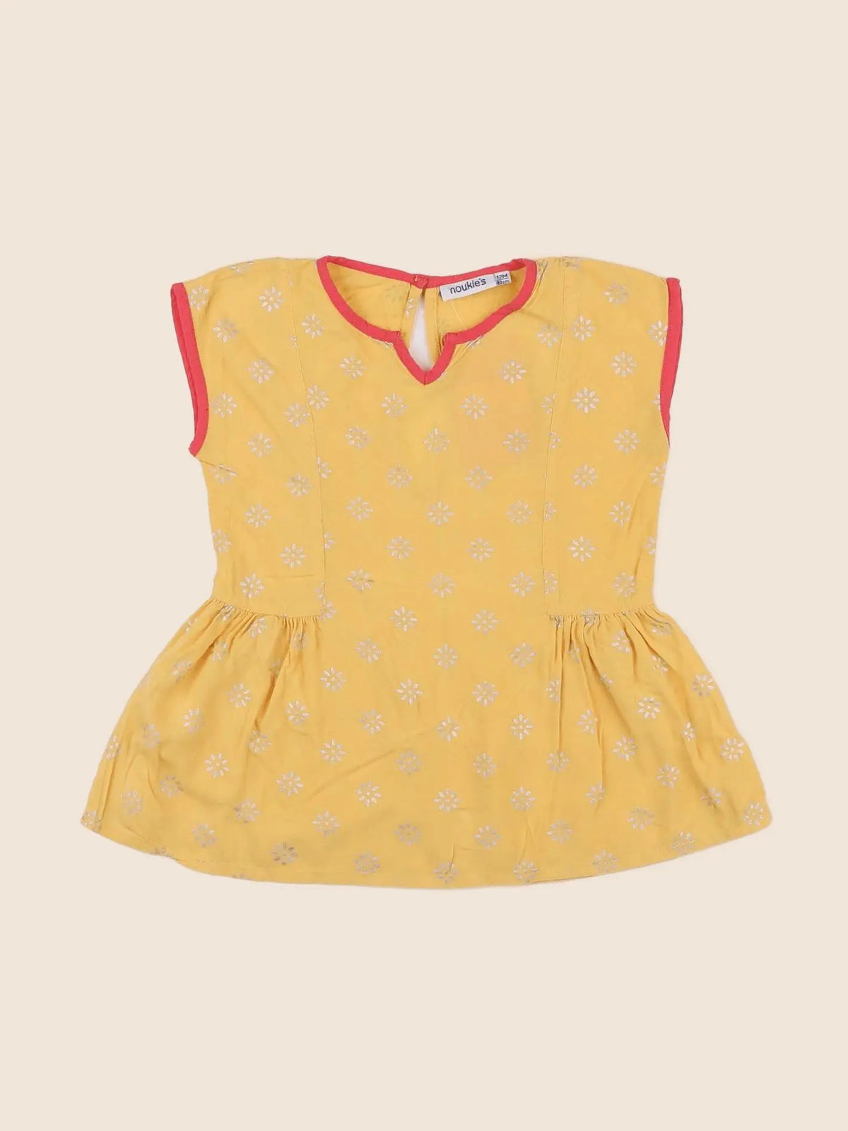 Noukie's - blouse jaune, rouge - 12 mois
