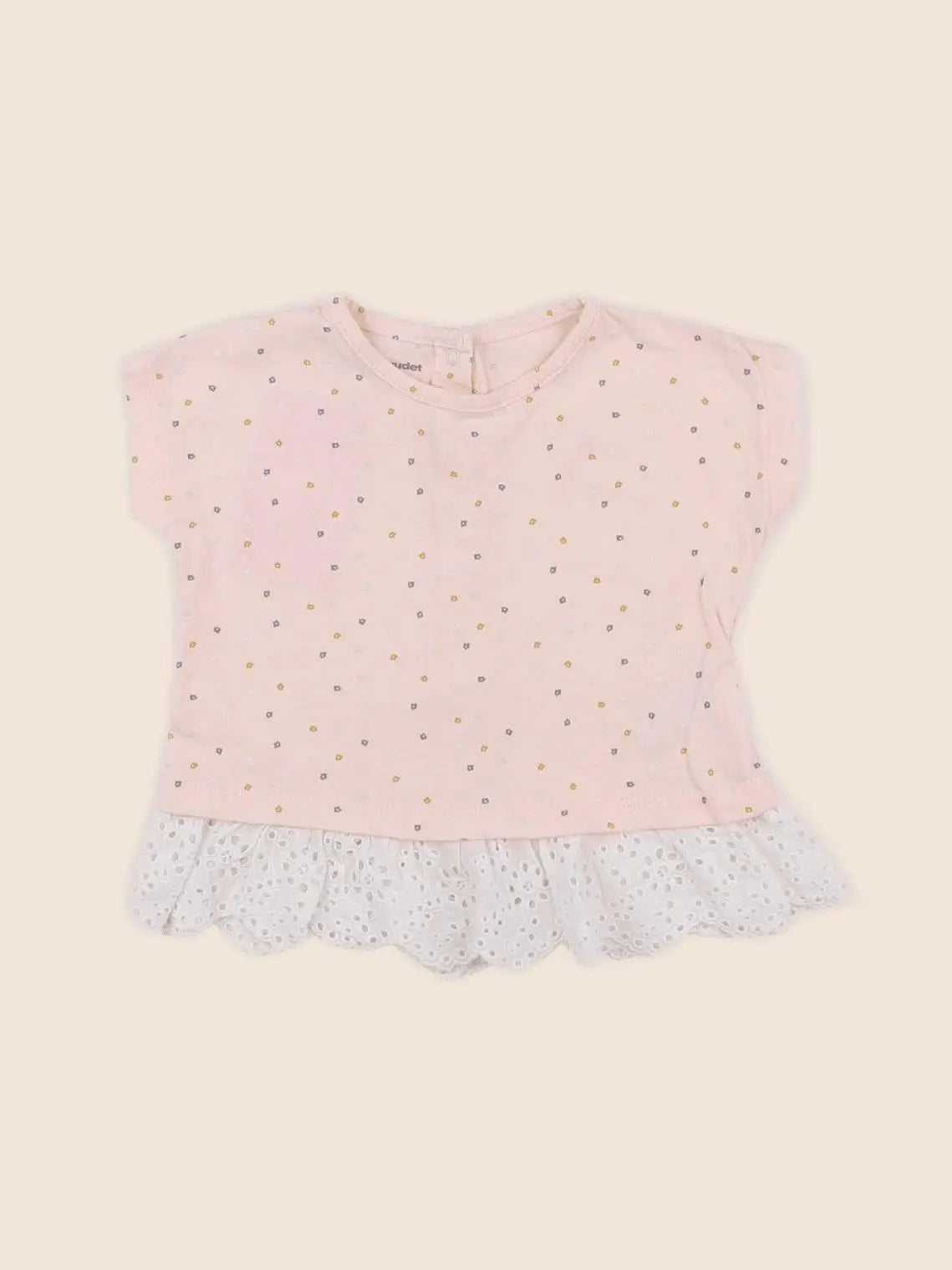 Vertbaudet - tee-shirt rose - 9 mois
