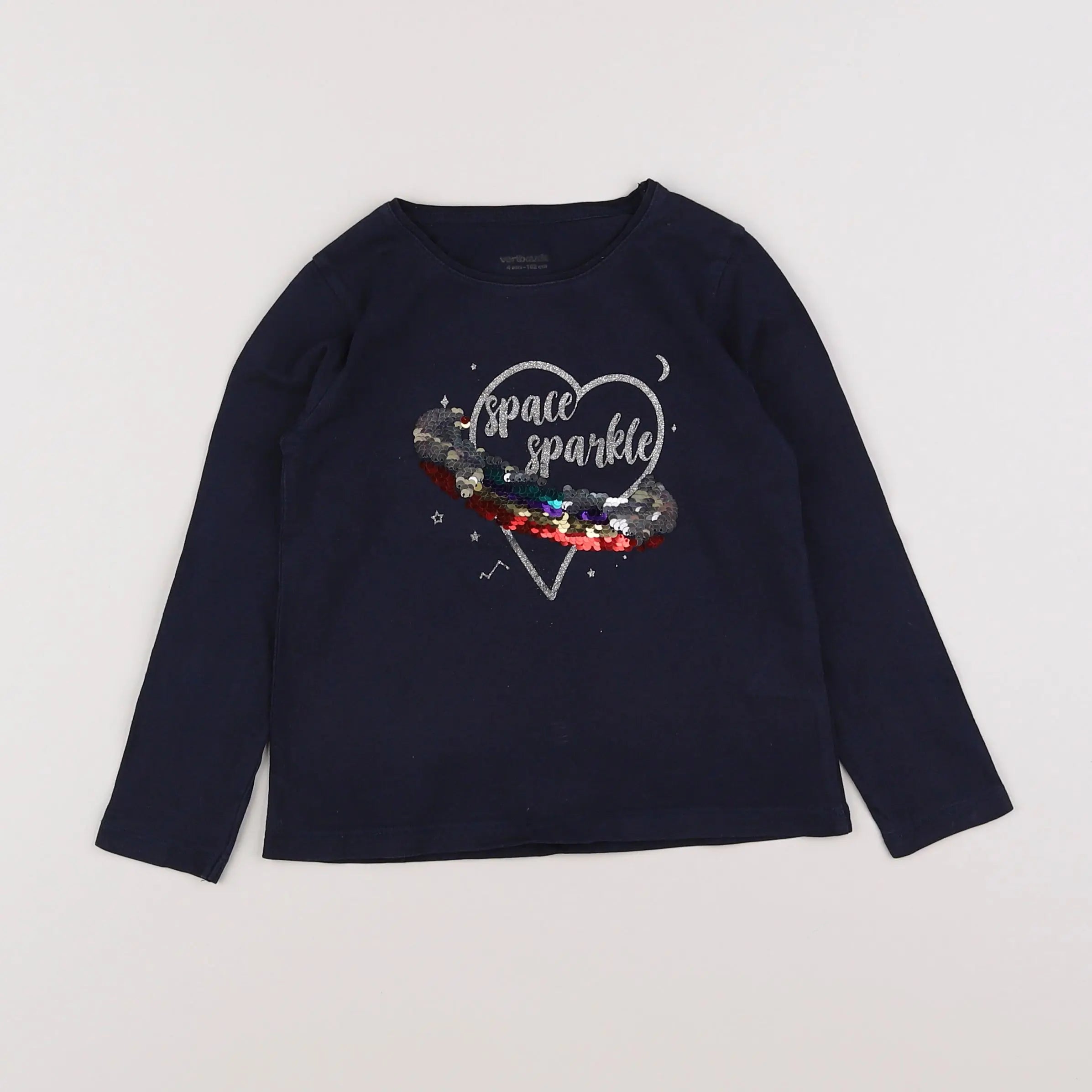 Vertbaudet - tee-shirt bleu - 4 ans