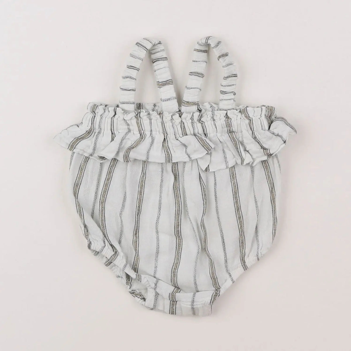 Vertbaudet - combinaison blanc, or - 1 mois