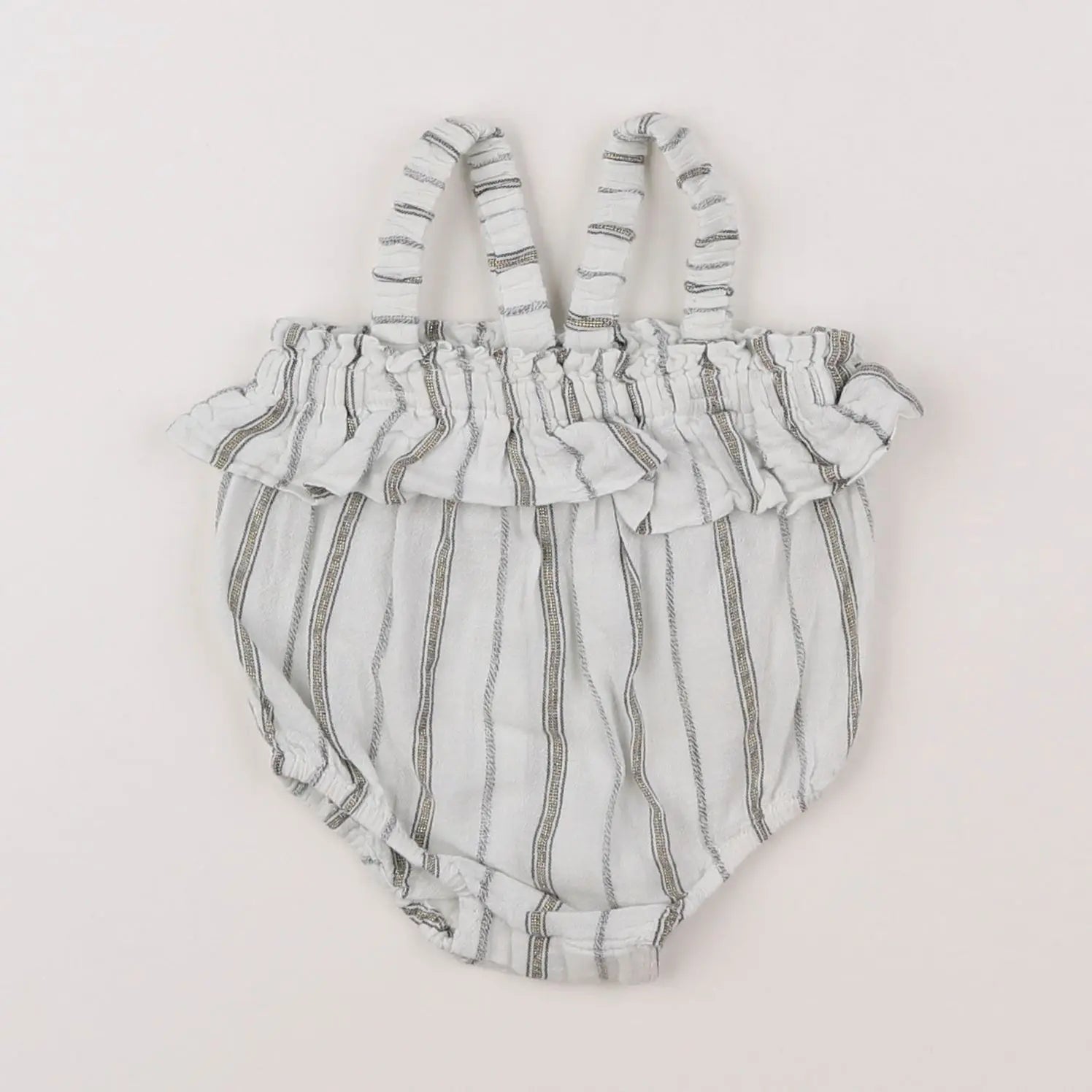 Vertbaudet - combinaison blanc, or - 1 mois