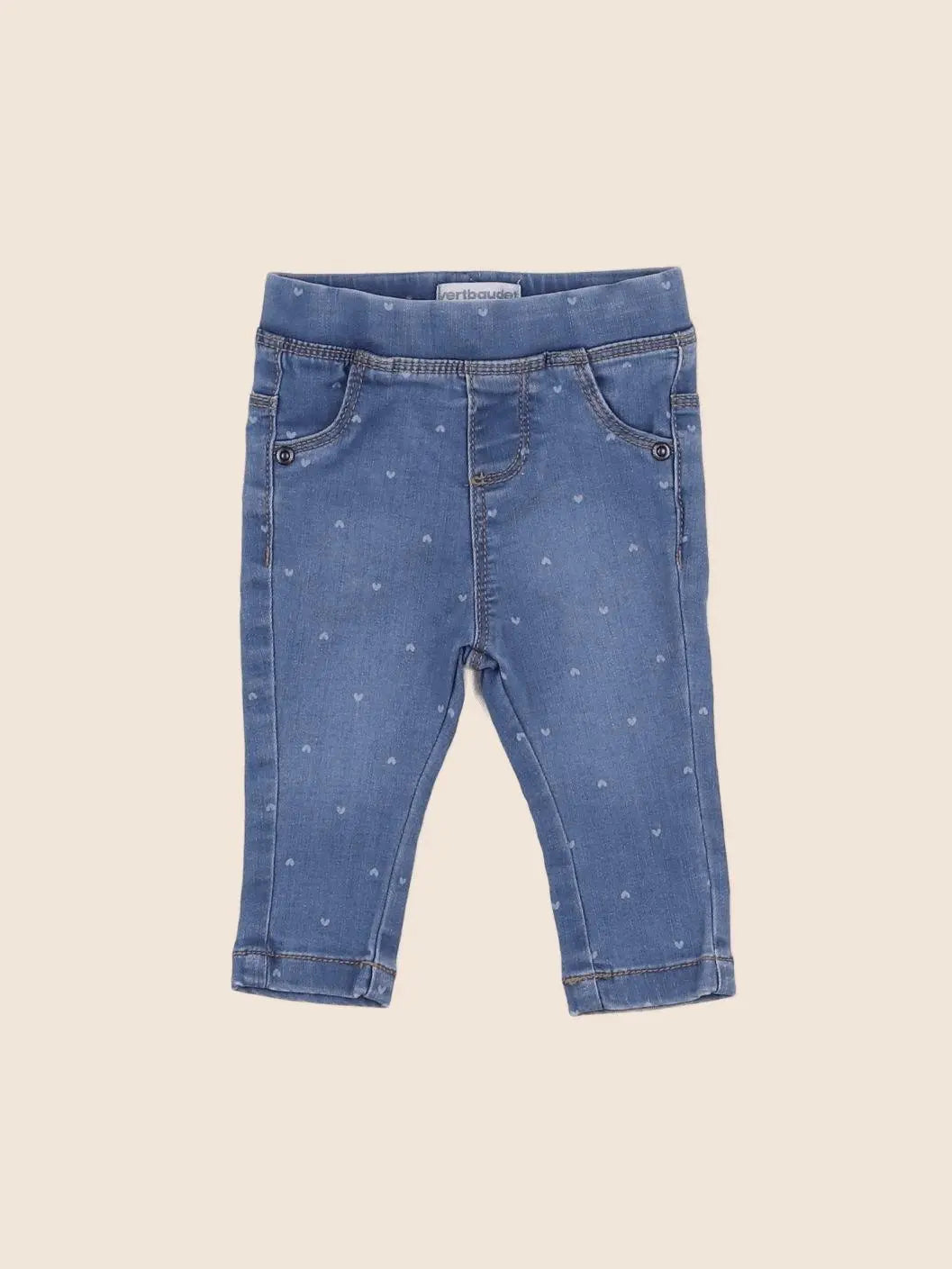 Vertbaudet - jegging bleu - 3 mois