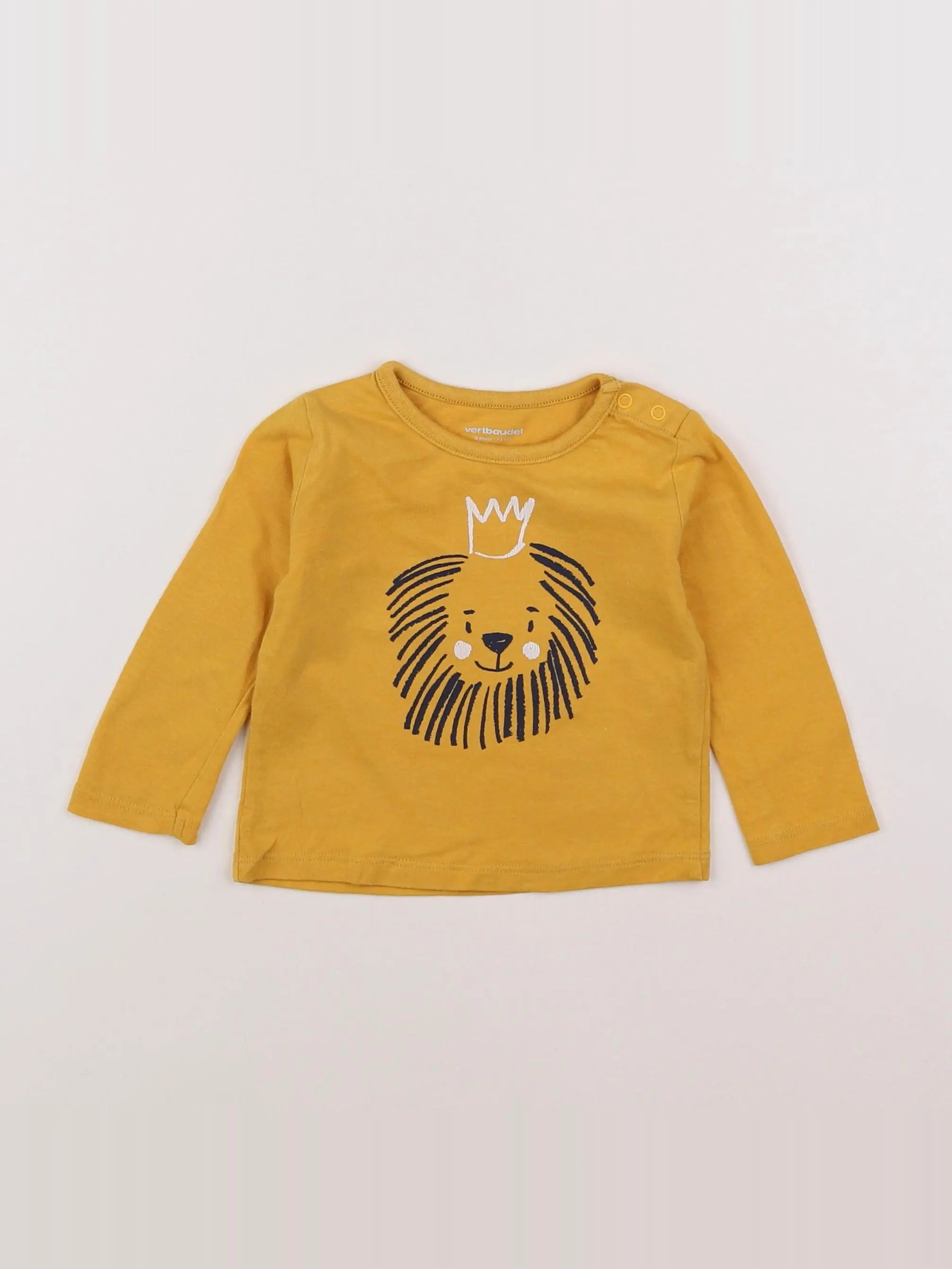 Vertbaudet - tee-shirt jaune - 9 mois