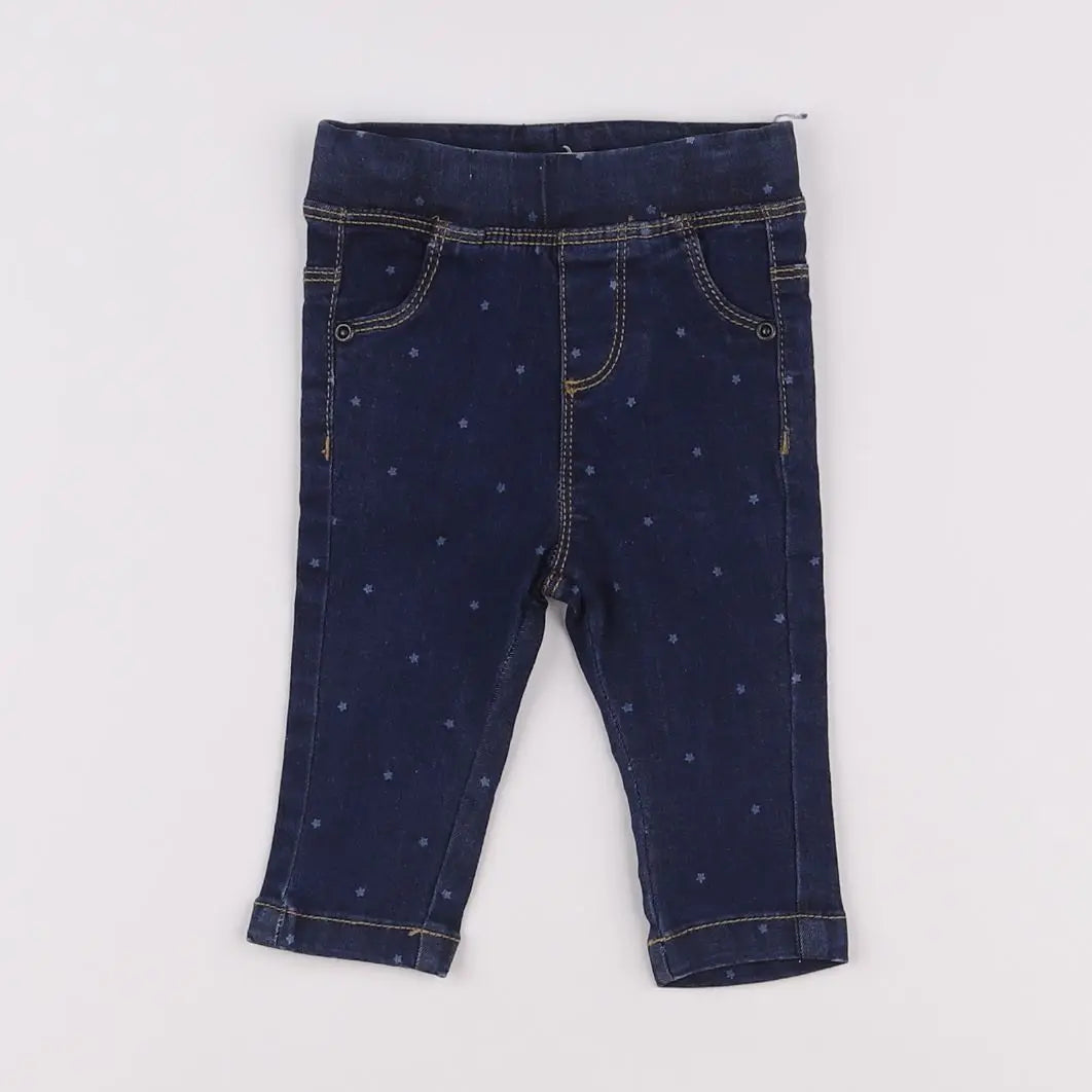 Vertbaudet - jegging bleu - 3 mois