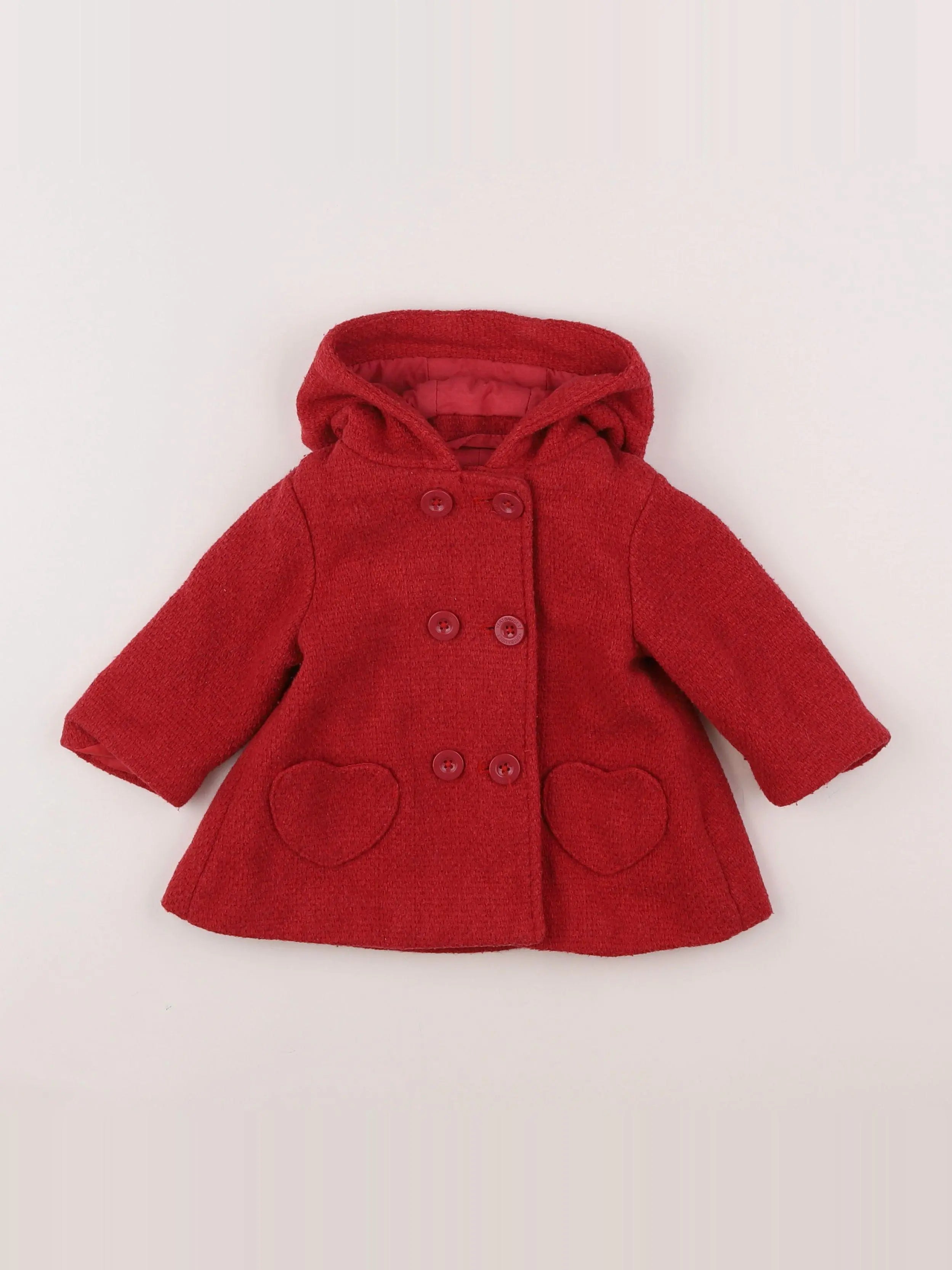 Vertbaudet - parka rouge - 6 mois