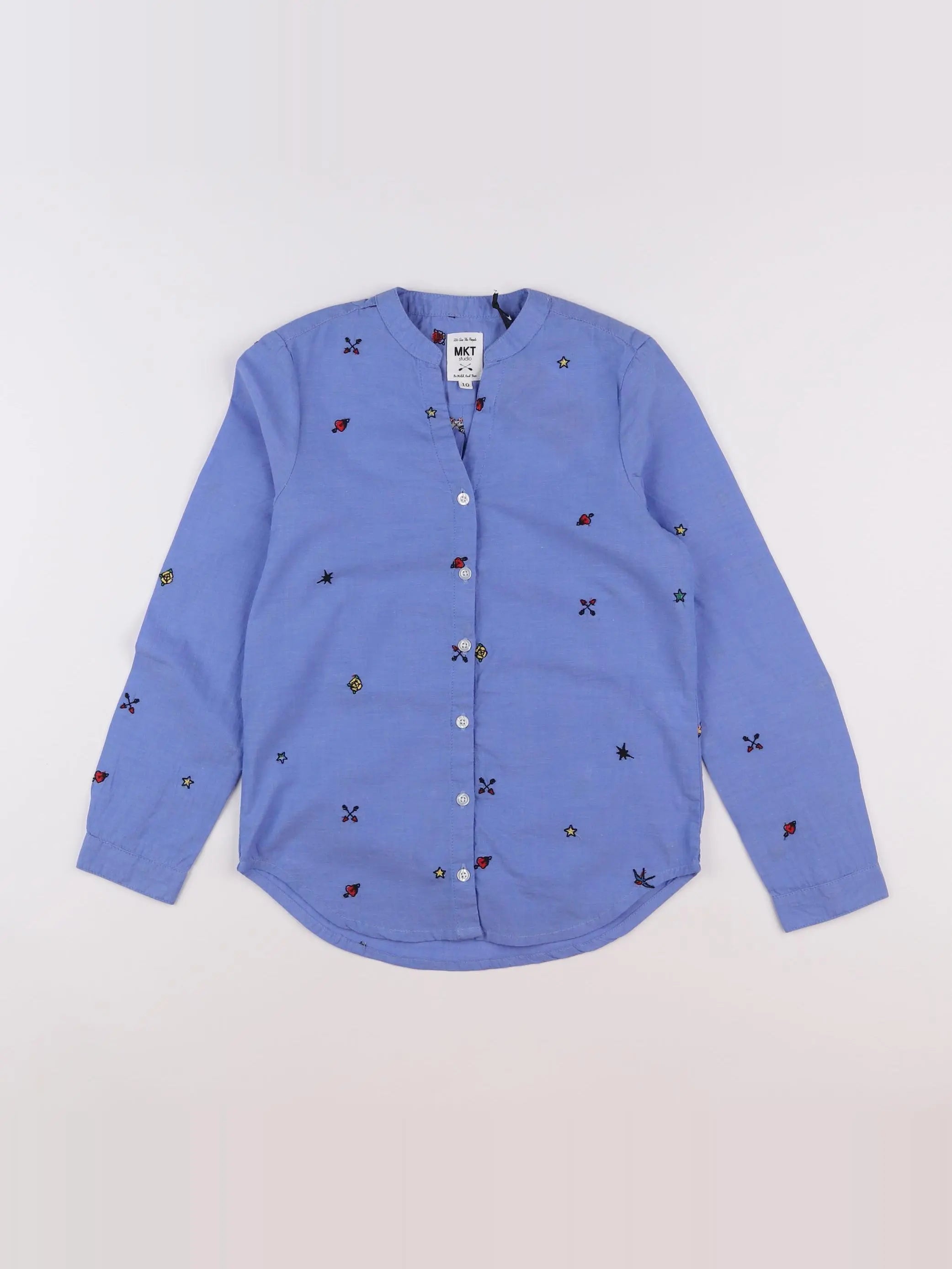 MKT Studio  - chemise bleu - 10 ans