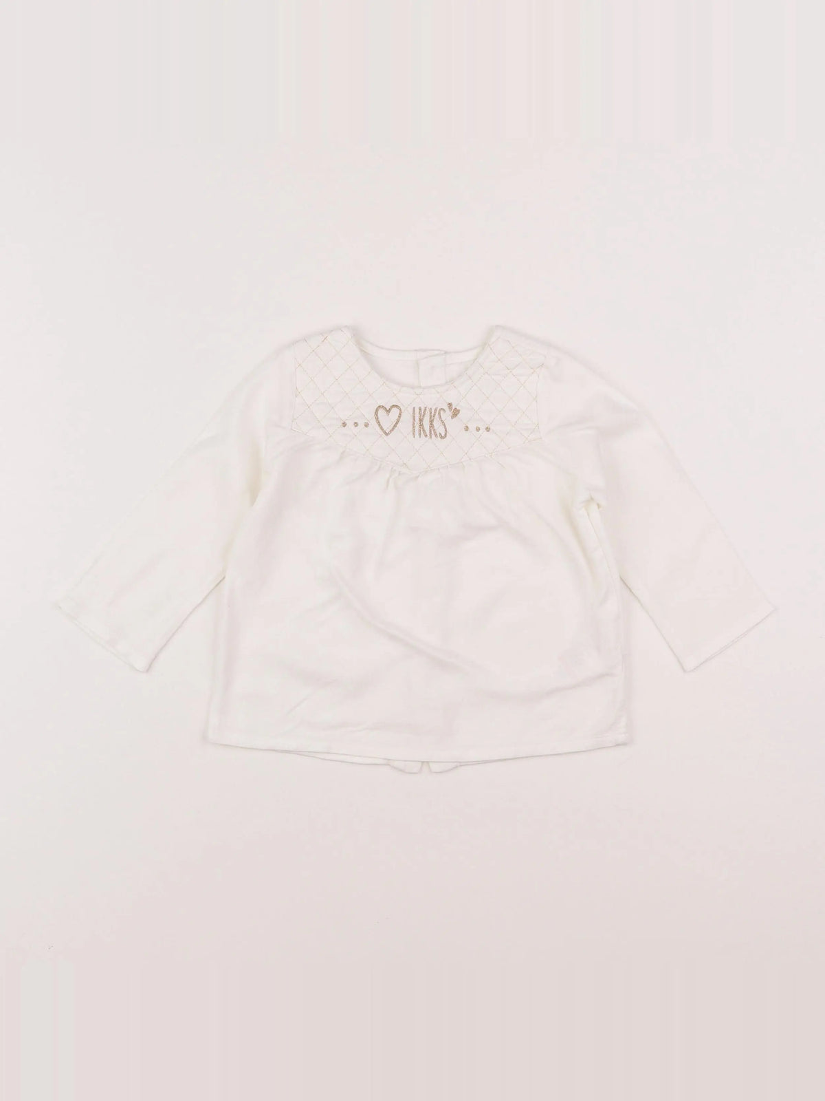 IKKS - blouse blanc, or - 18 mois