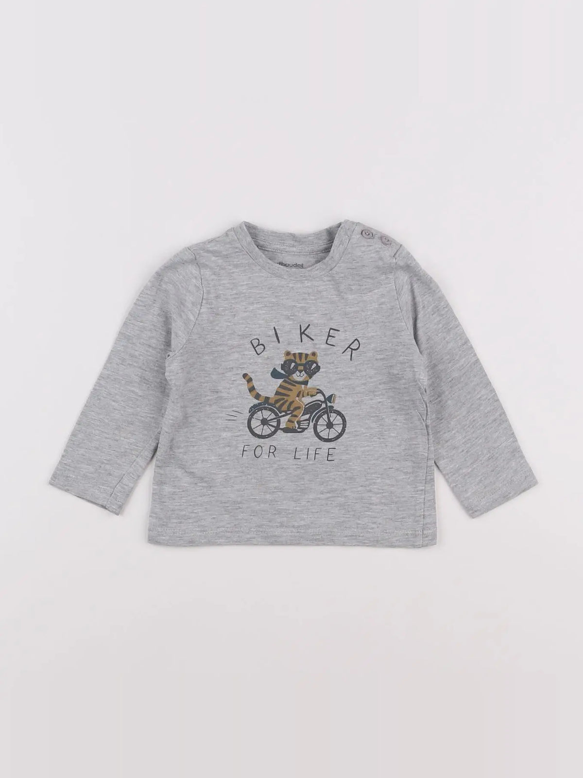 Vertbaudet - tee-shirt gris - 9 mois