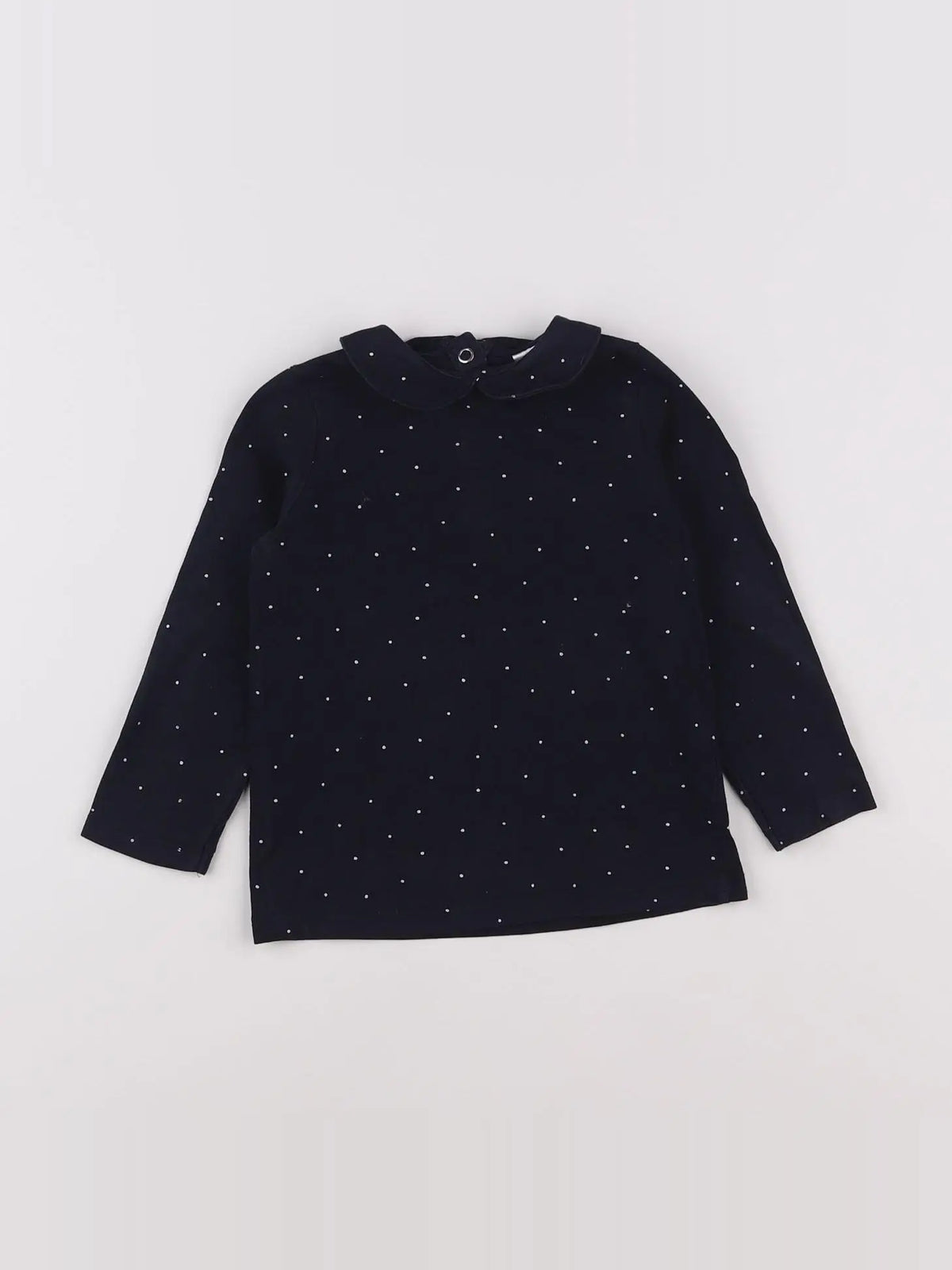 H&M - tee-shirt bleu, argent - 12/18 mois