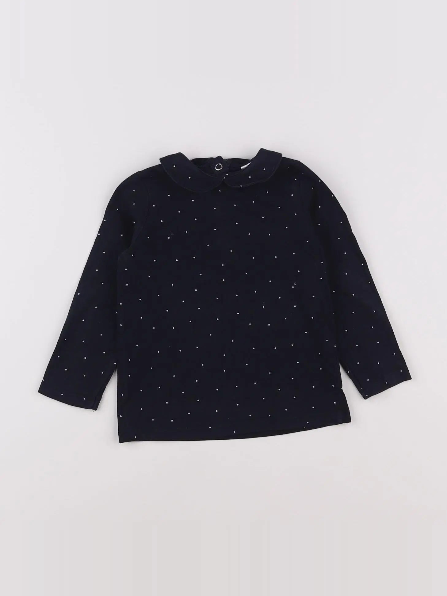 H&M - tee-shirt bleu, argent - 12/18 mois