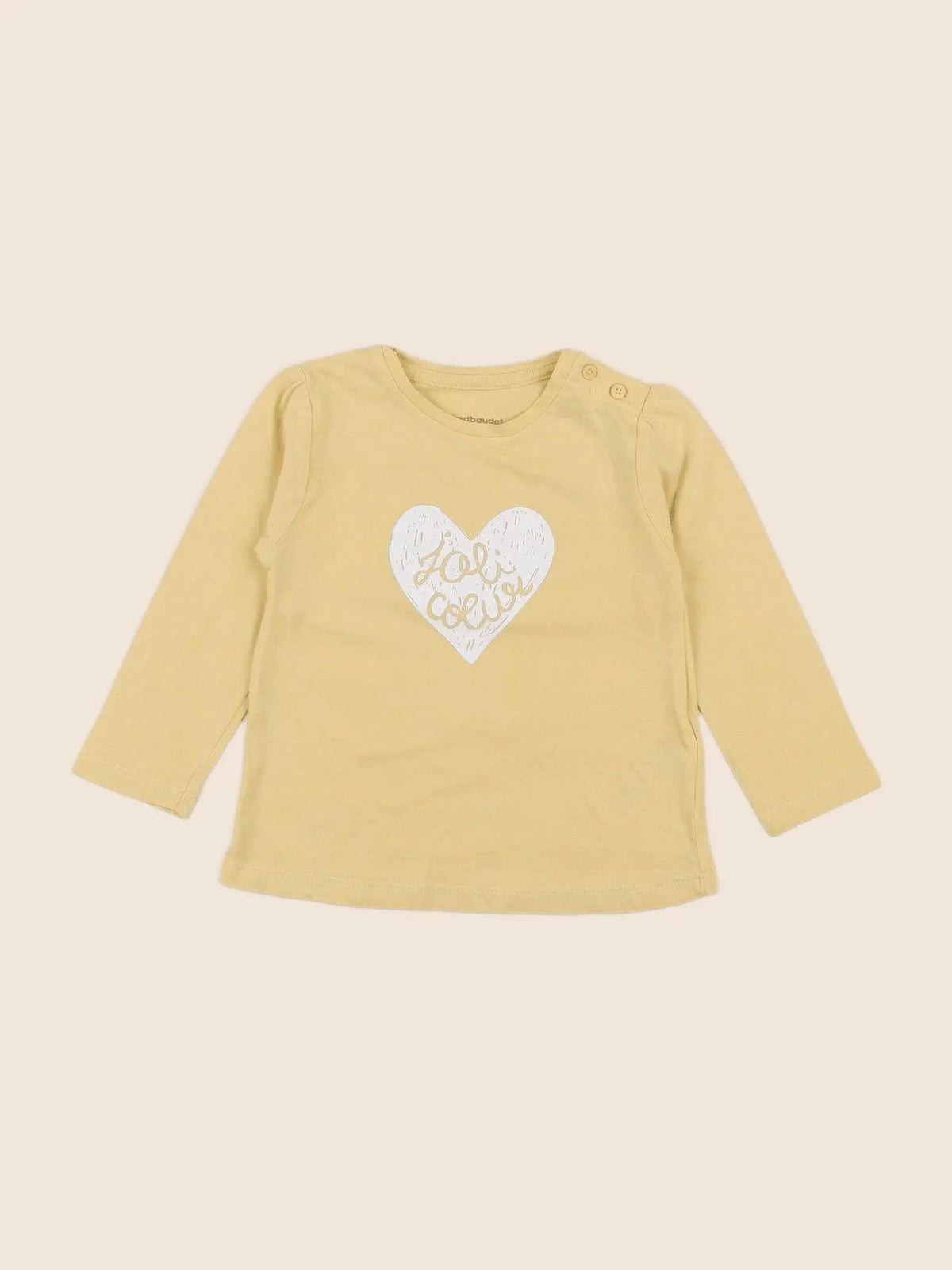 Vertbaudet - tee-shirt jaune - 12 mois
