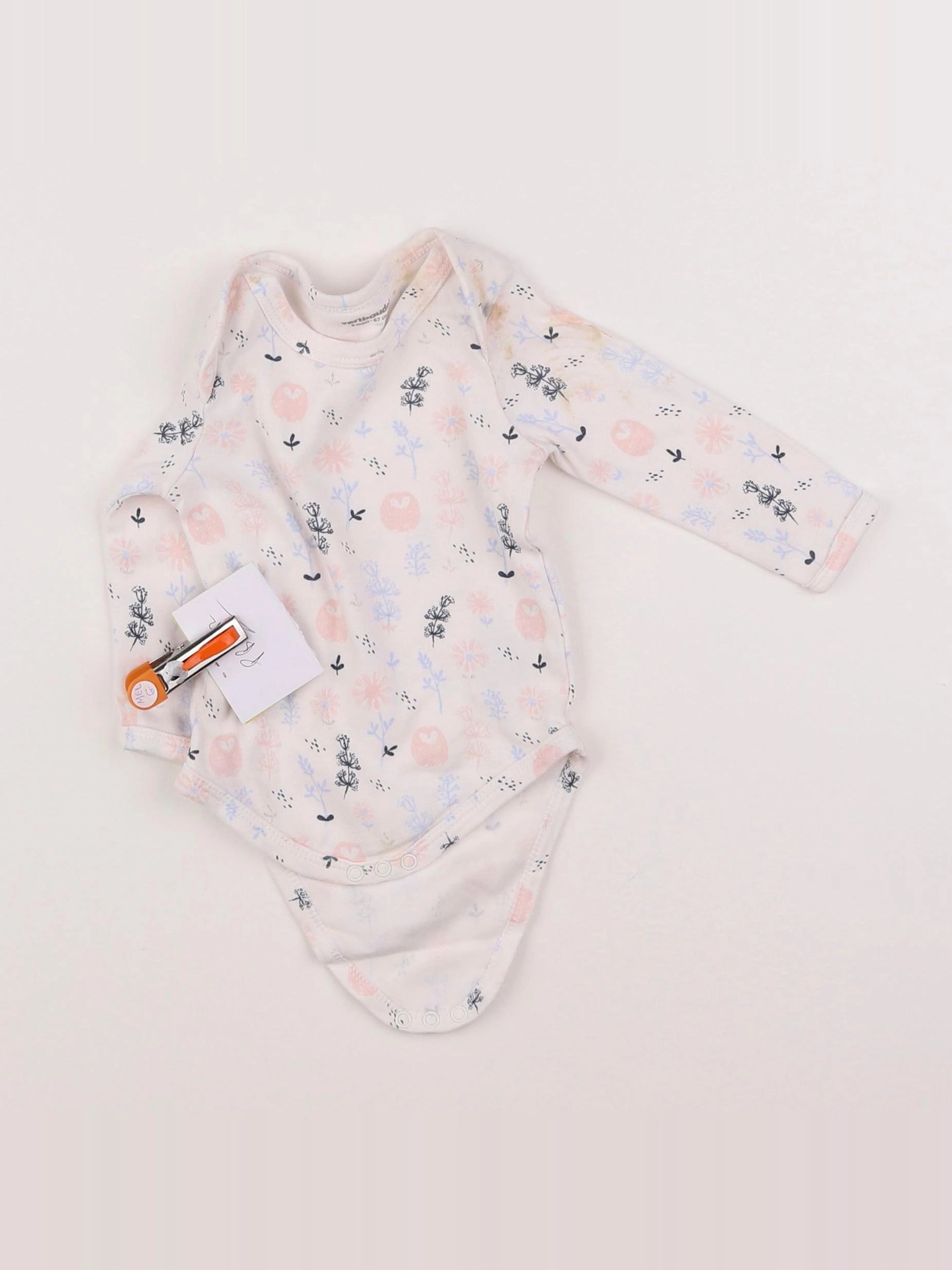 Vertbaudet - body blanc - 6 mois