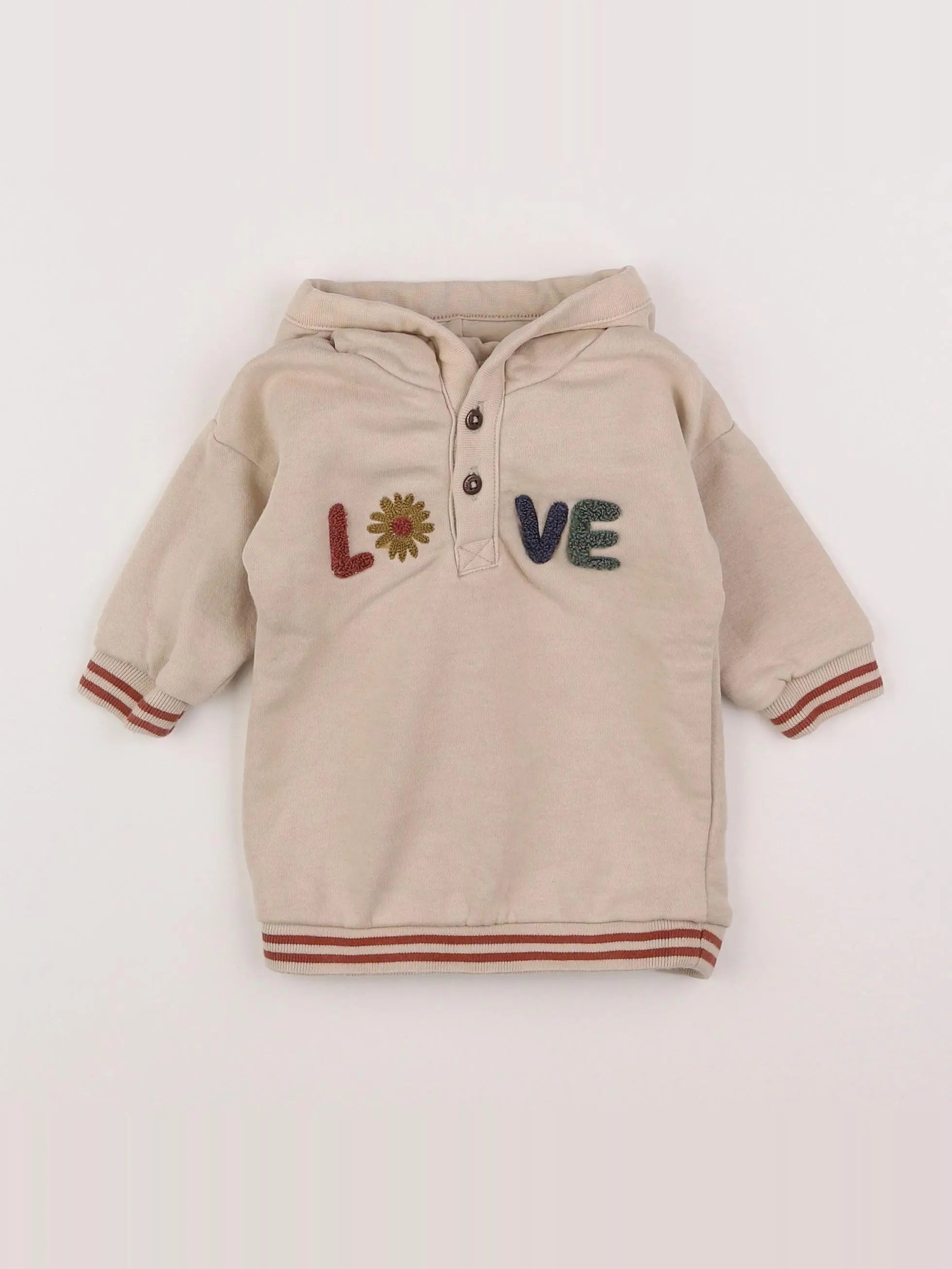 Vertbaudet - robe beige - 6 mois