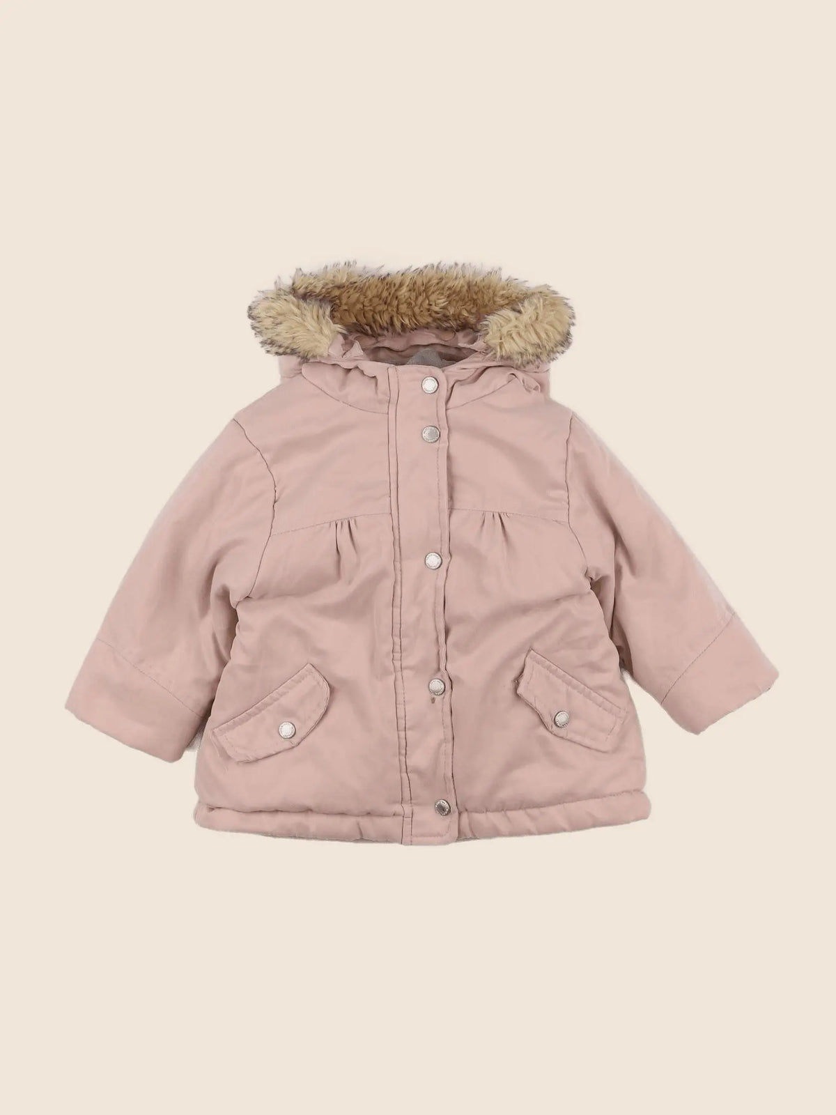 Vertbaudet - manteau rose - 12 mois