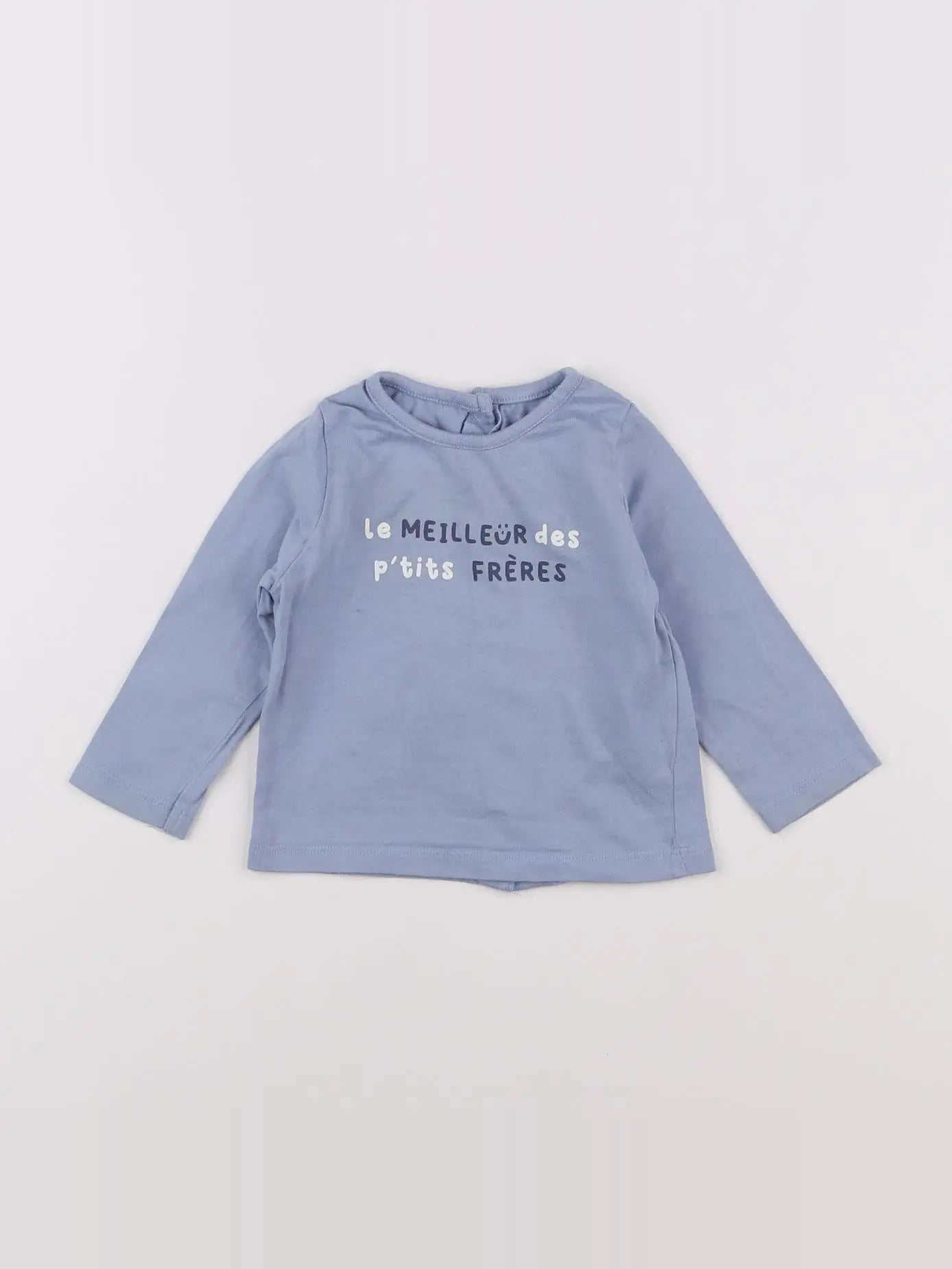 Vertbaudet - tee-shirt bleu - 9 mois