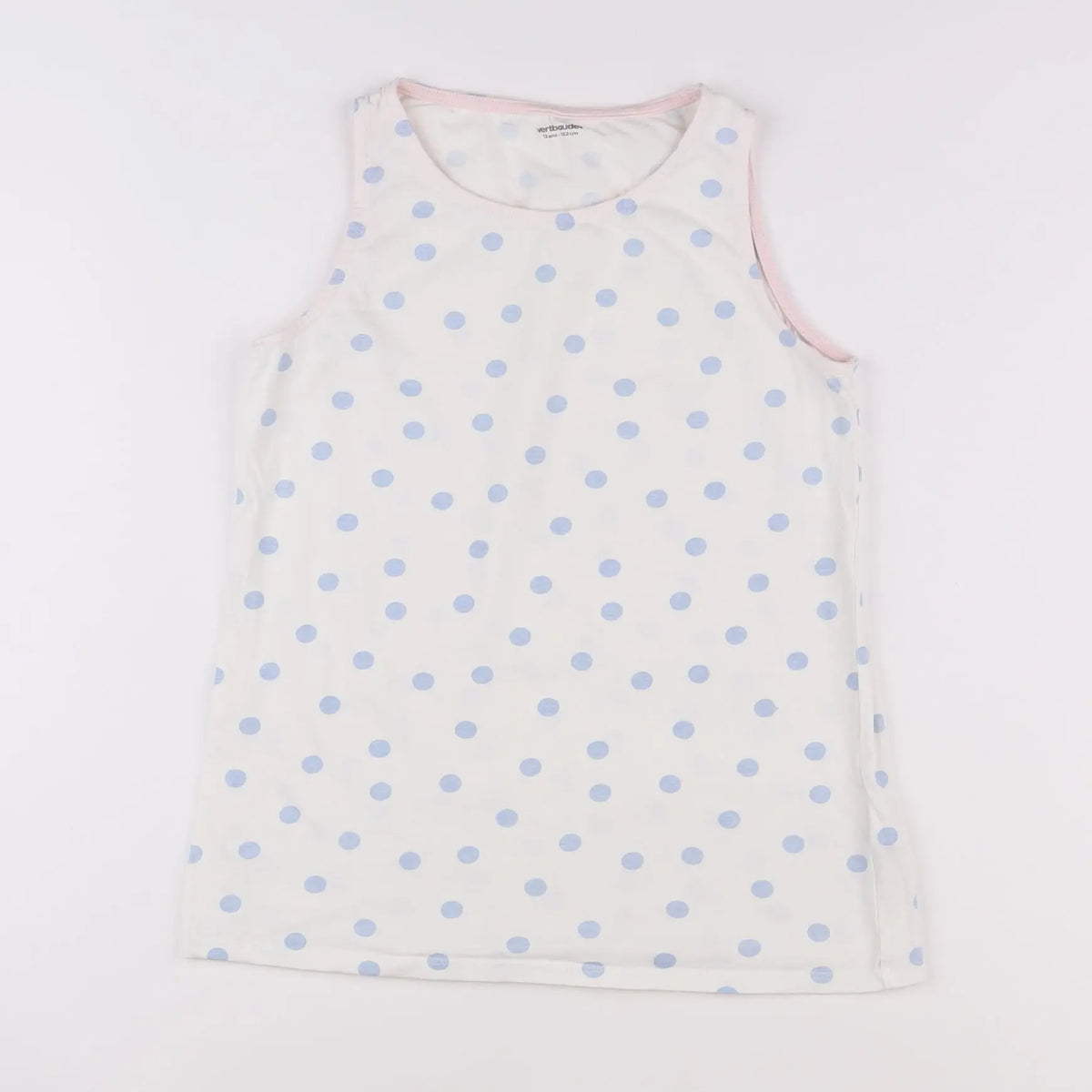Vertbaudet - débardeur blanc, bleu - 12 ans