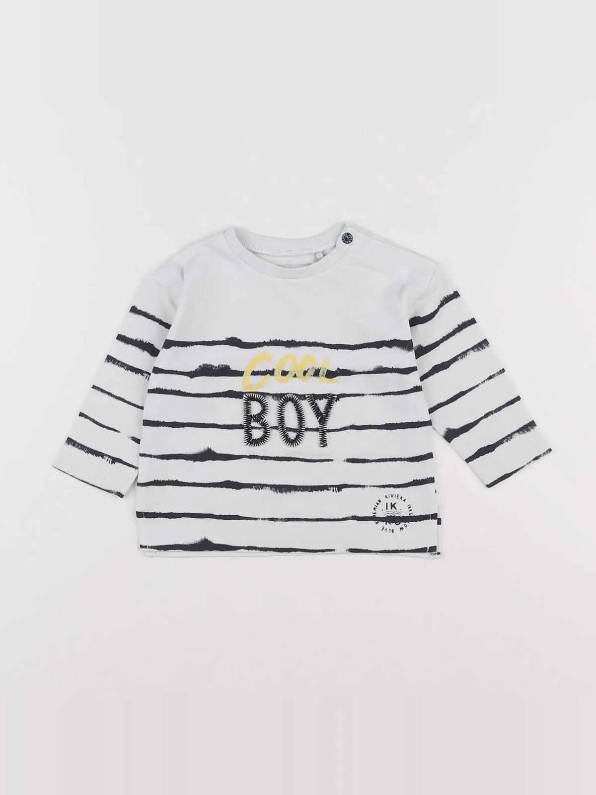 IKKS - tee-shirt bleu, blanc - 6 mois