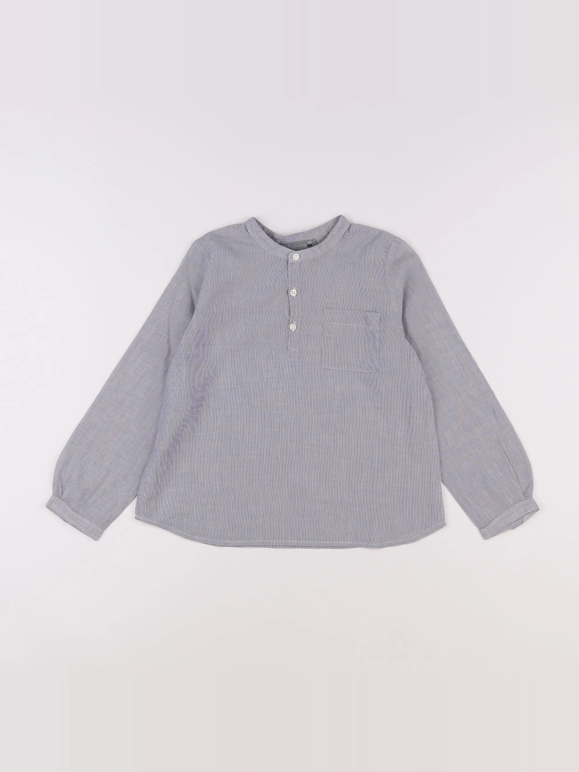Bonpoint - chemise blanc, bleu - 6 ans