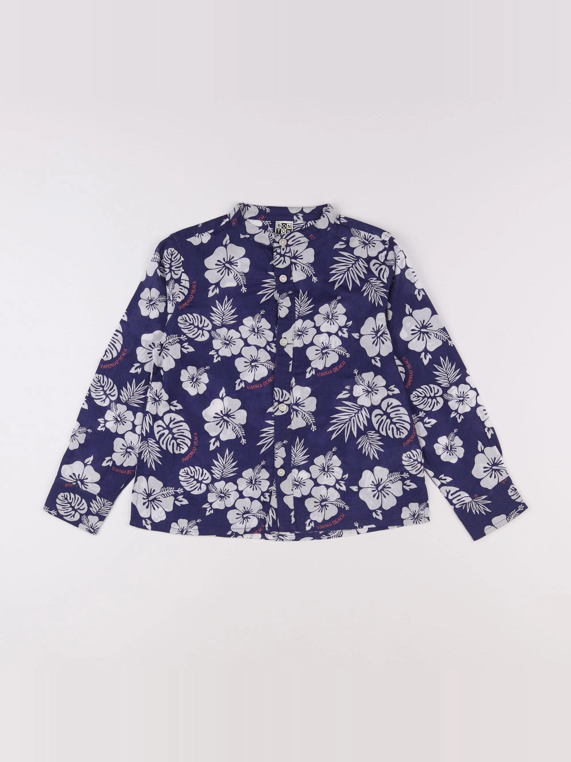 Bonton - chemise blanc, bleu - 6 ans