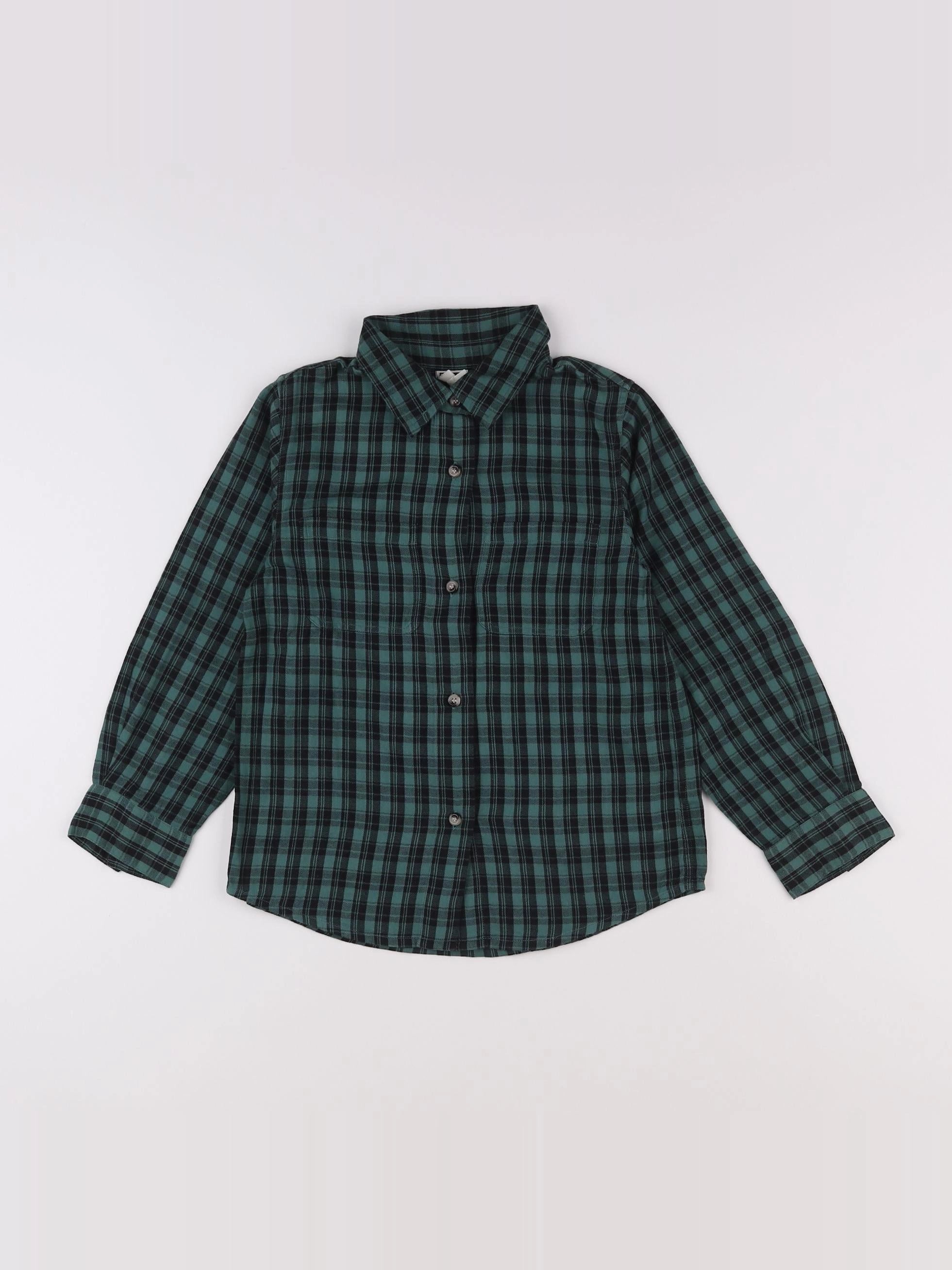 Bonton - chemise noir, vert - 6 ans