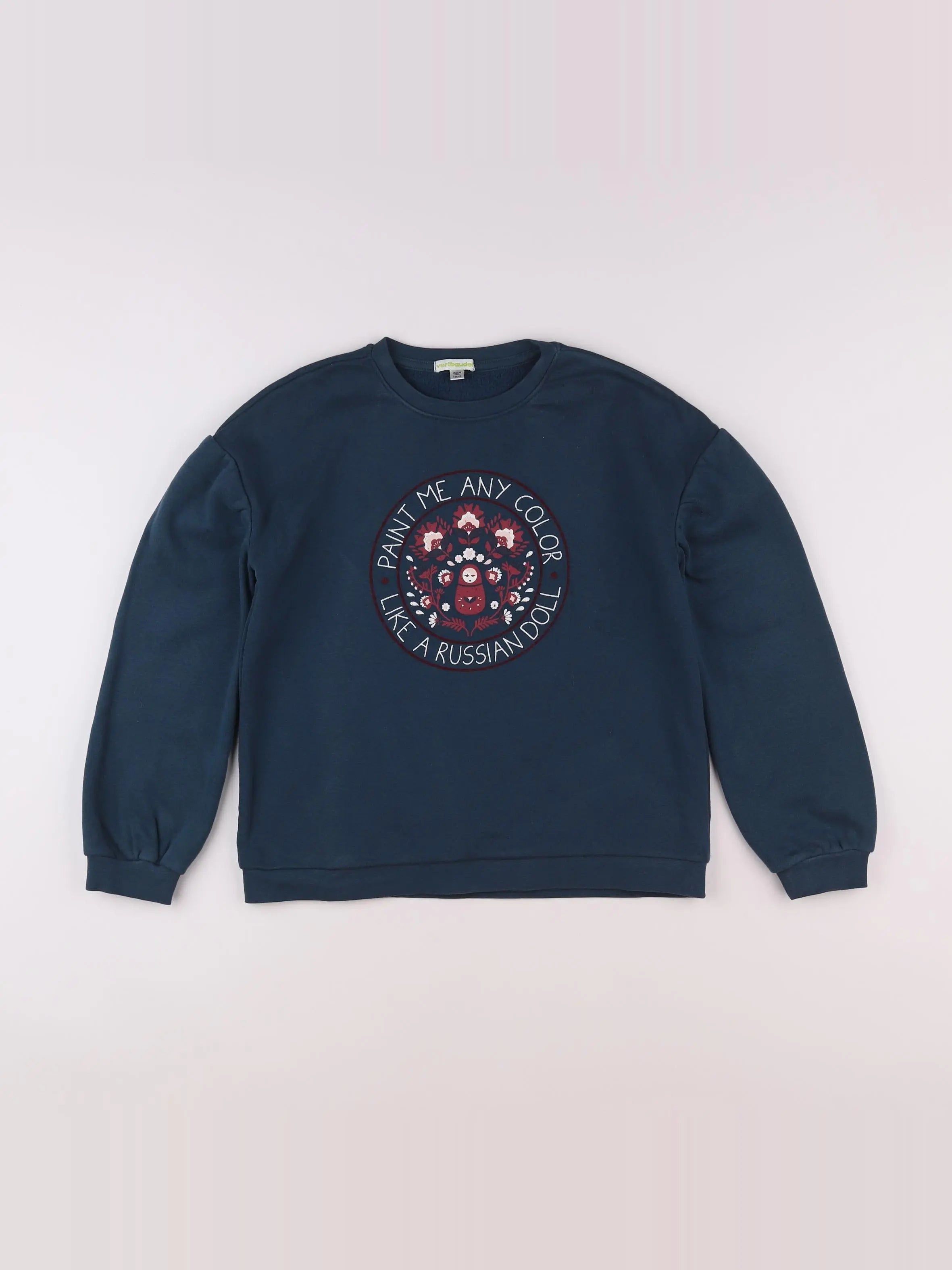 Vertbaudet - sweat vert - 12 ans