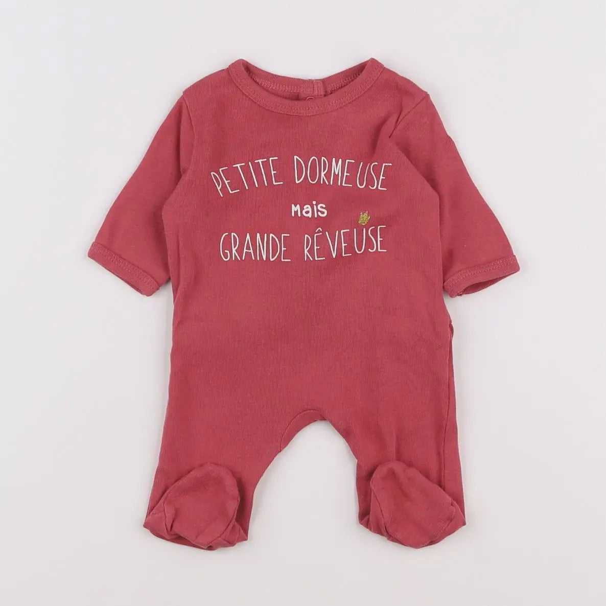 Vertbaudet - pyjama coton rose - 0 mois