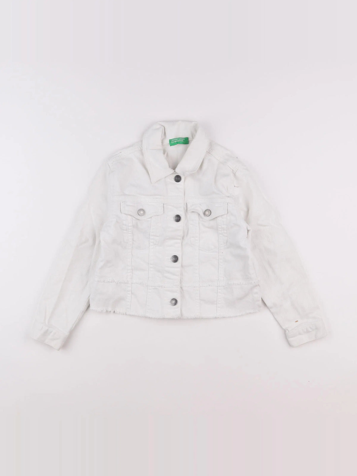 Benetton - veste blanc - 7/8 ans