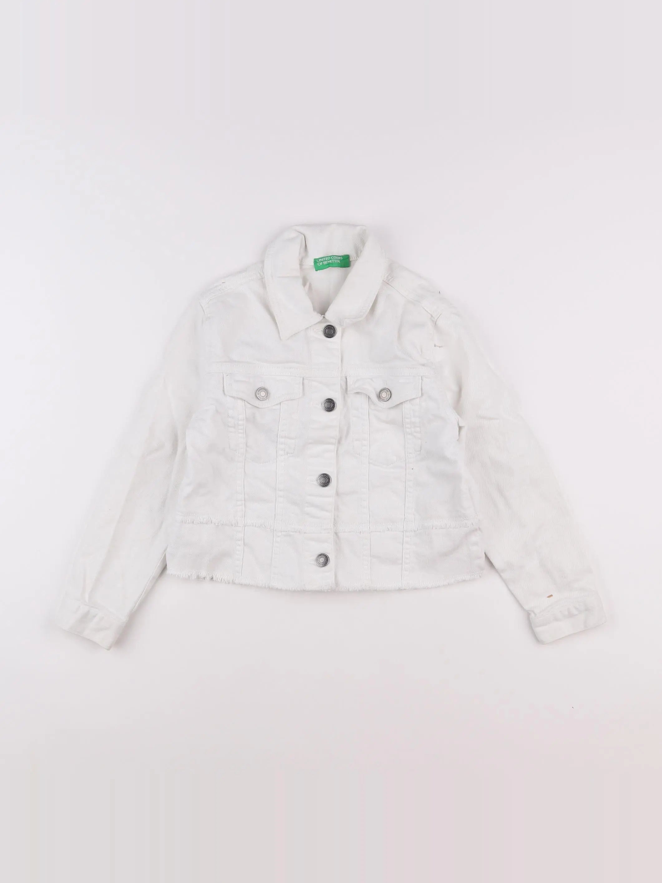 Benetton - veste blanc - 7/8 ans