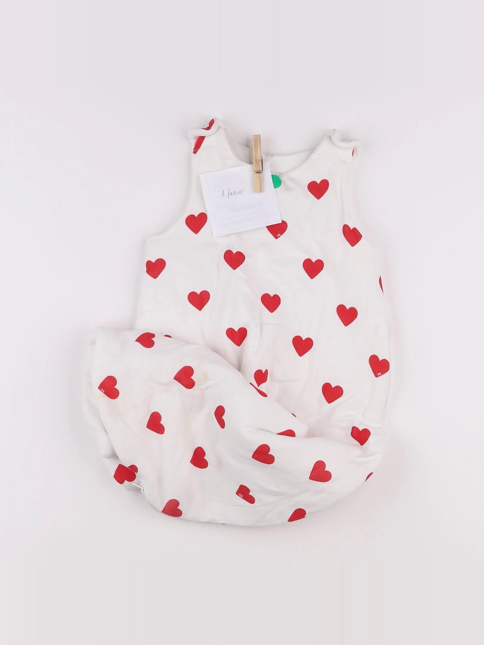 Petit Bateau - gigoteuse blanc, rouge - 6 mois