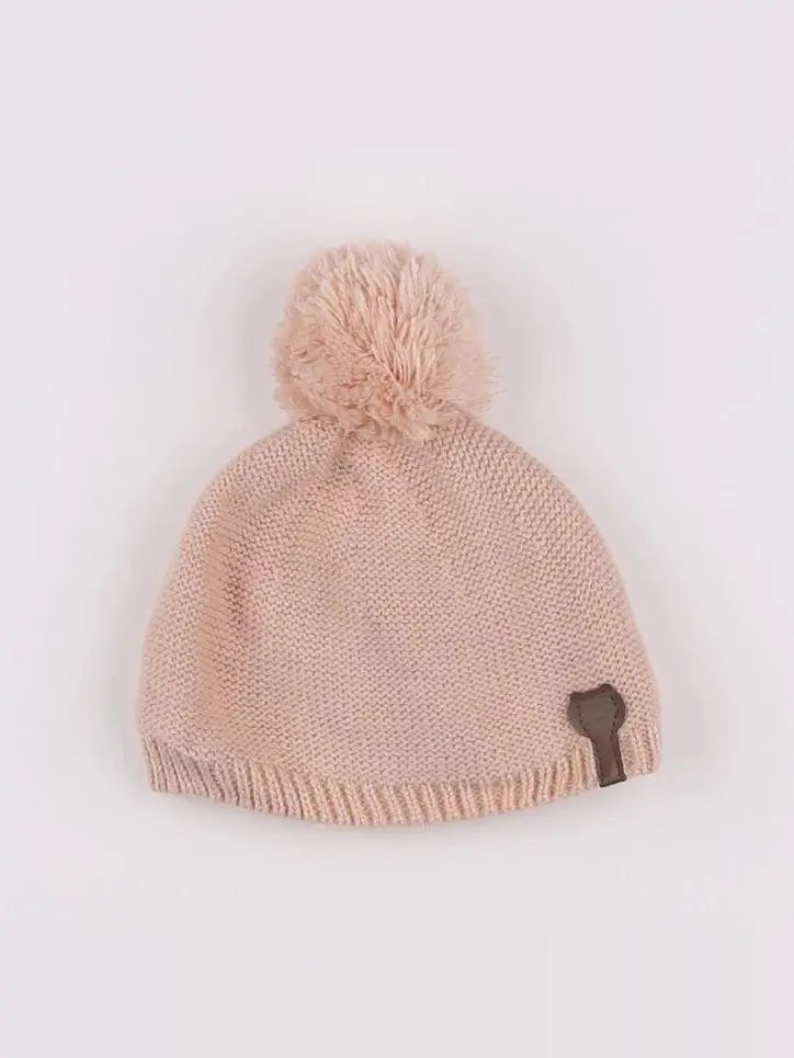 Vertbaudet - bonnet rose - 3/6 mois