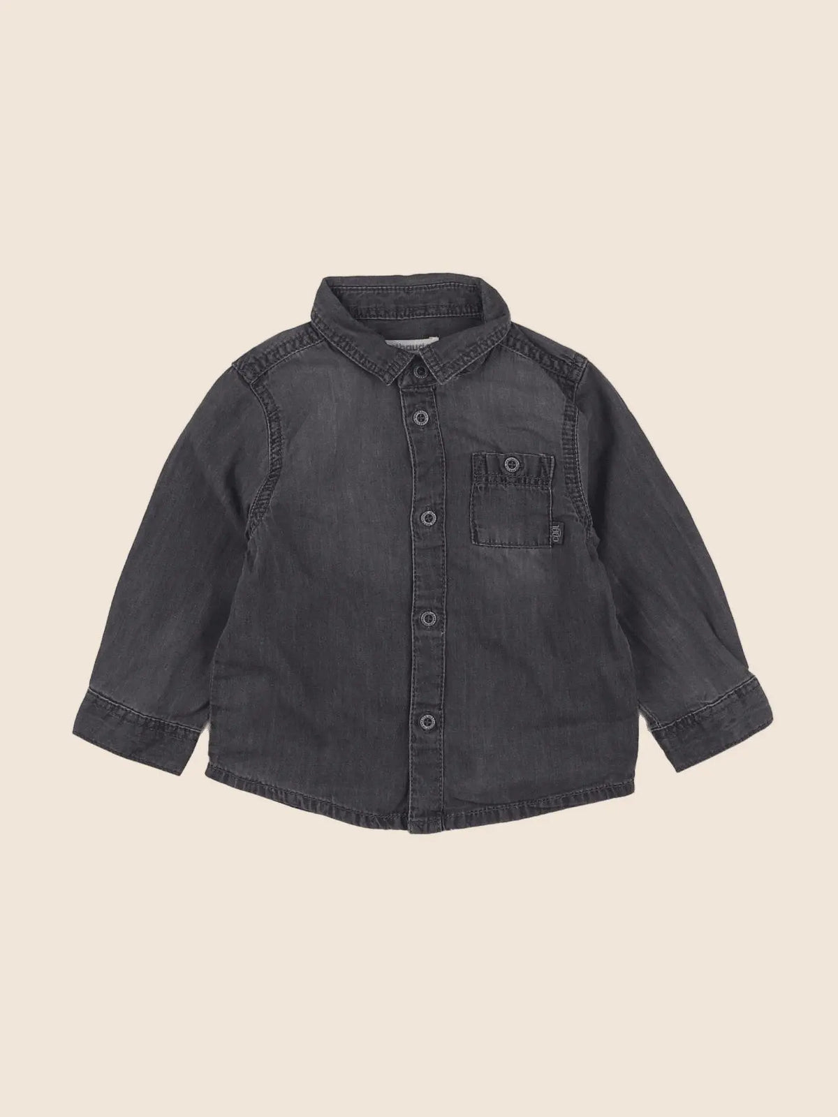 Vertbaudet - chemise gris - 12 mois