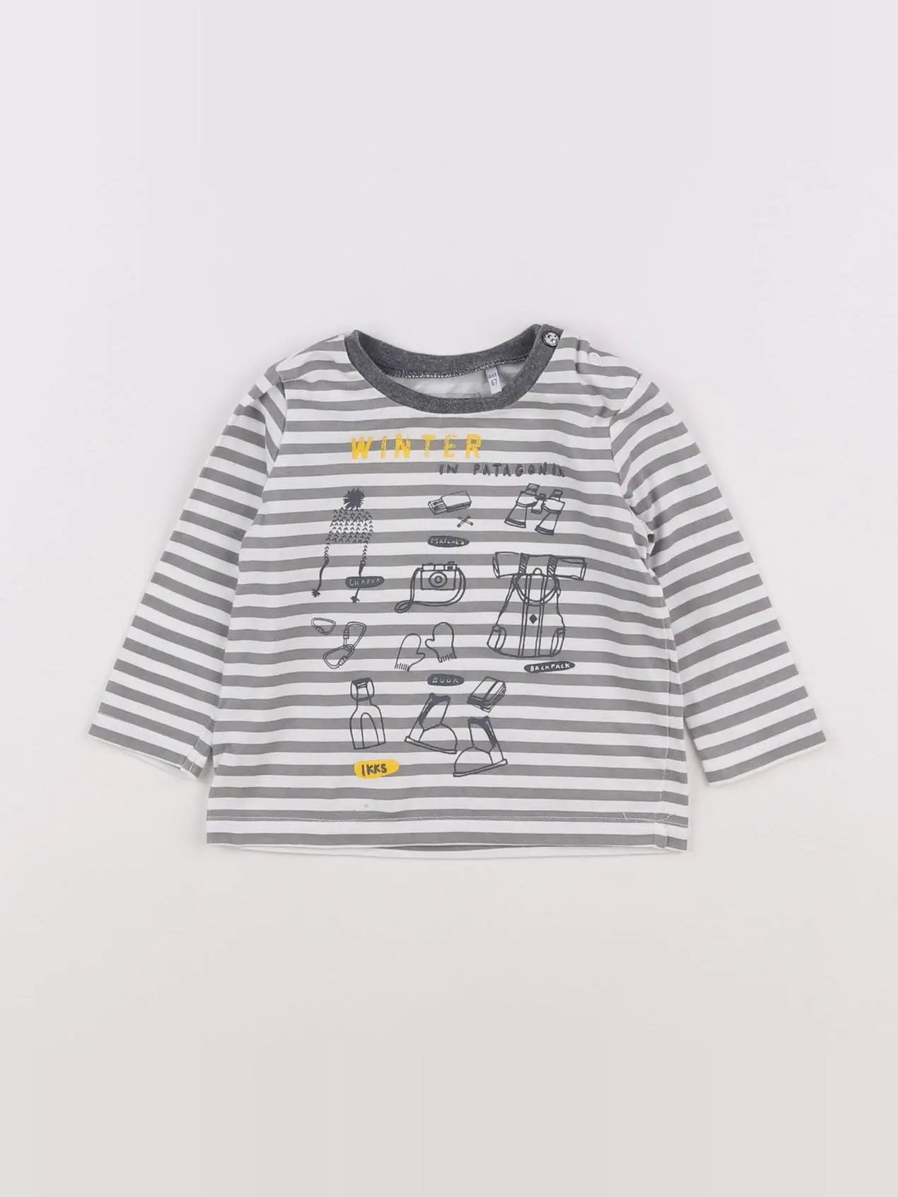 IKKS - tee-shirt gris - 6 mois