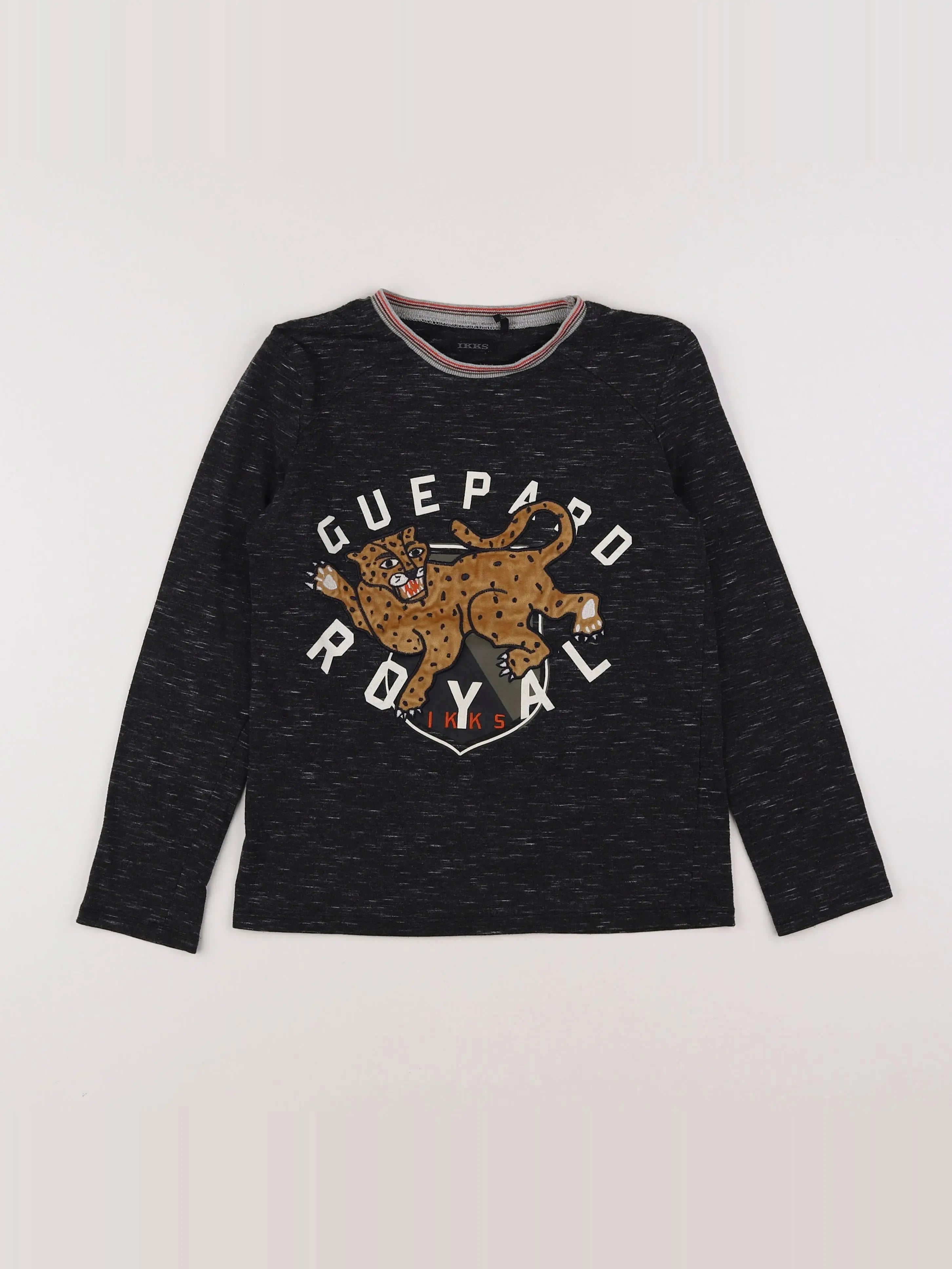 IKKS - tee-shirt gris - 10 ans