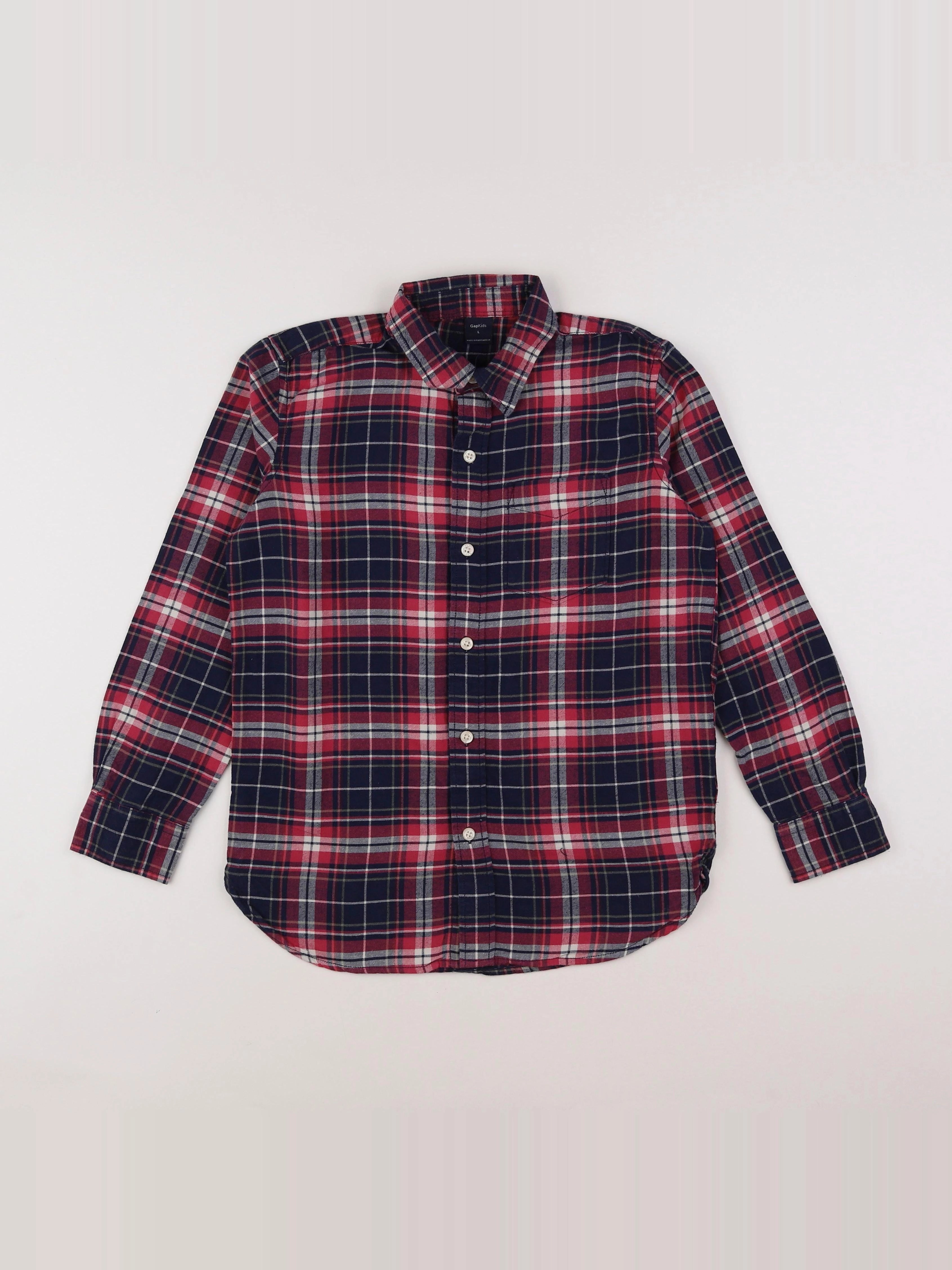 GAP - chemise rouge, bleu - 10 ans