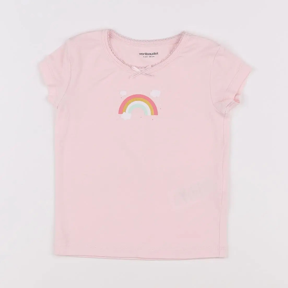 Vertbaudet - maillot de corps rose - 2 ans