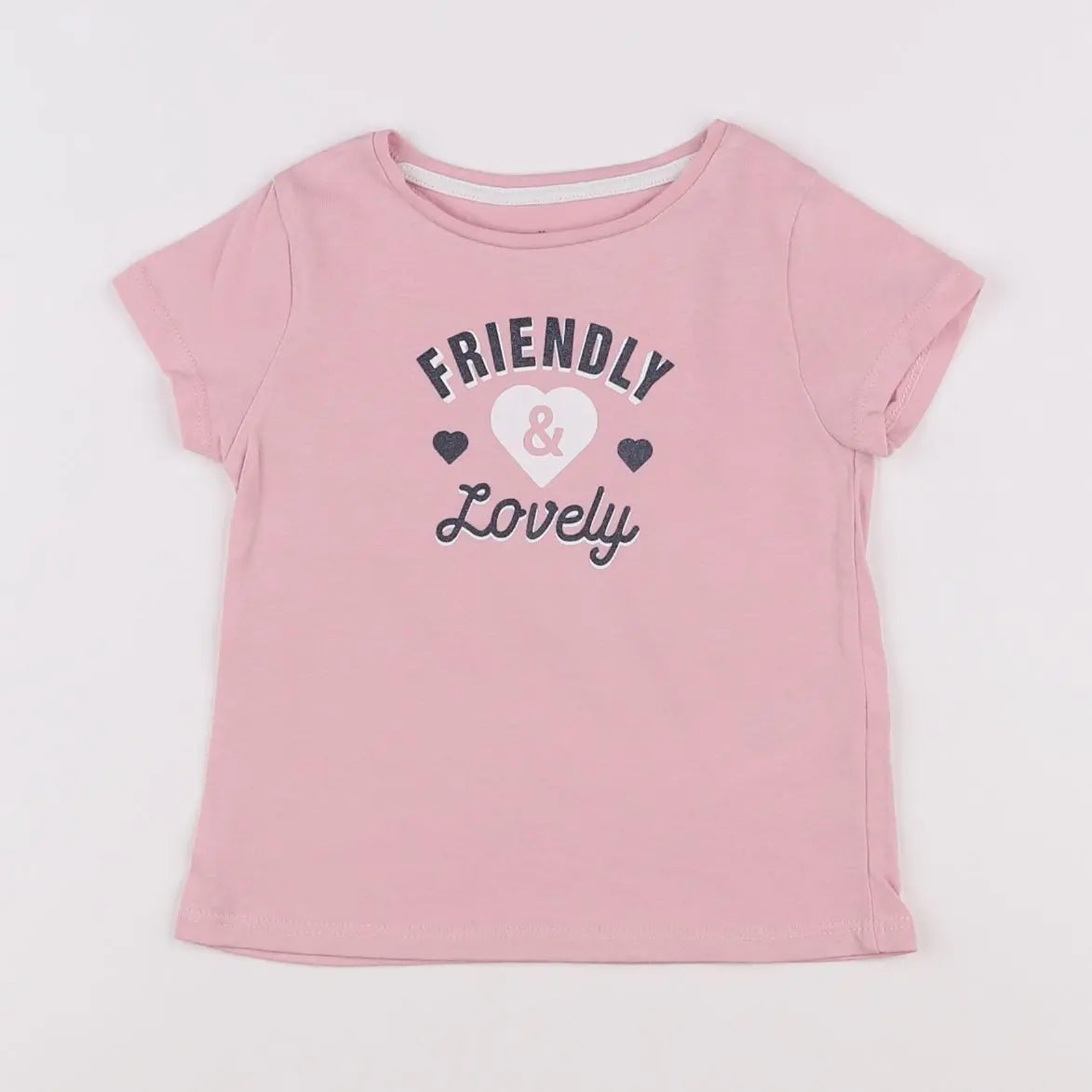 Vertbaudet - tee-shirt rose - 2 ans