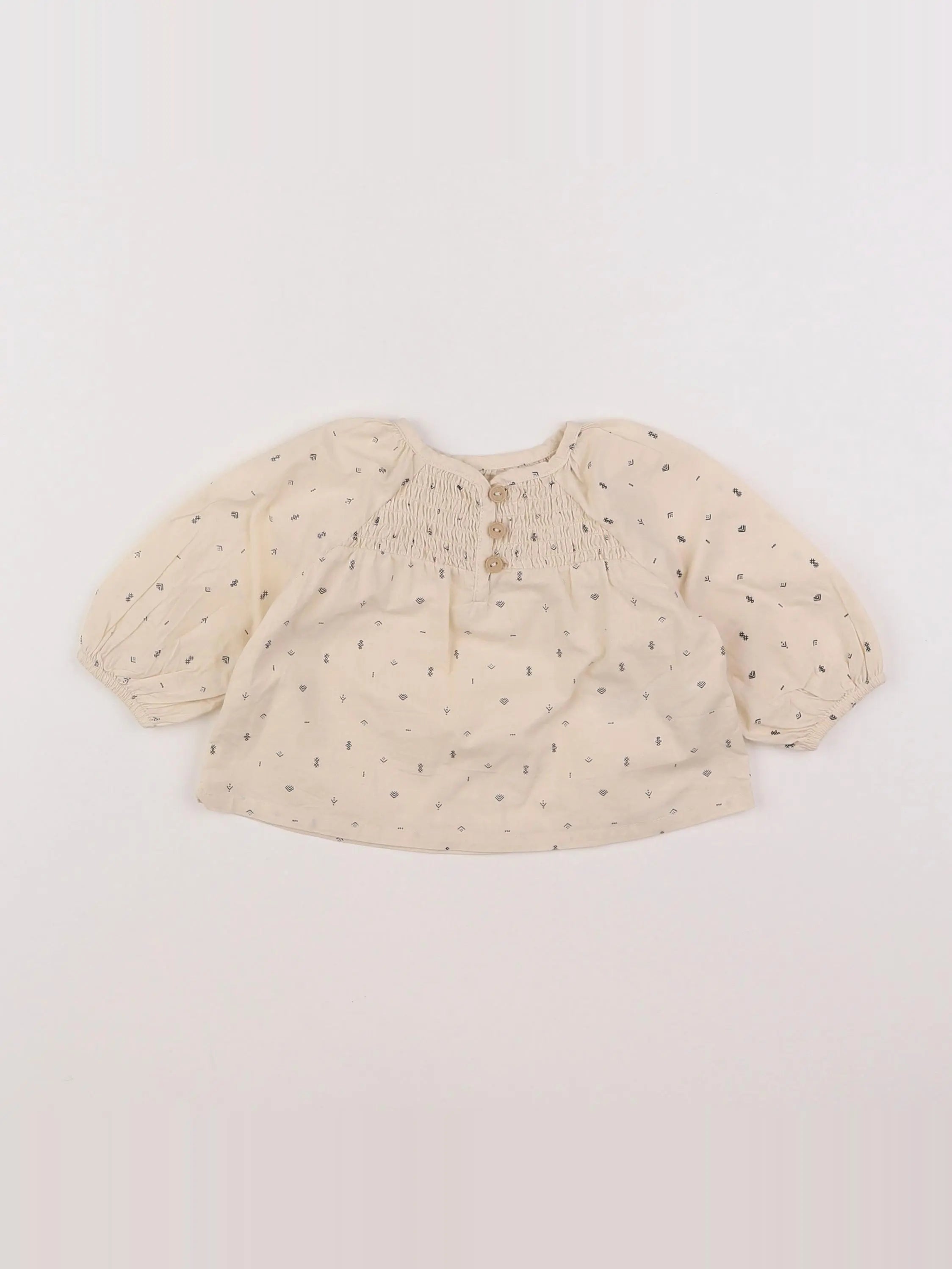 Vertbaudet - blouse beige - 3 mois