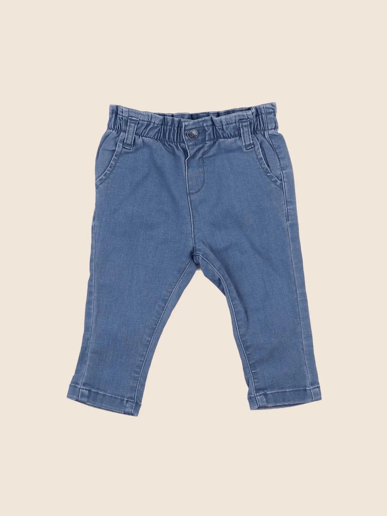 Vertbaudet - pantalon bleu - 6 mois