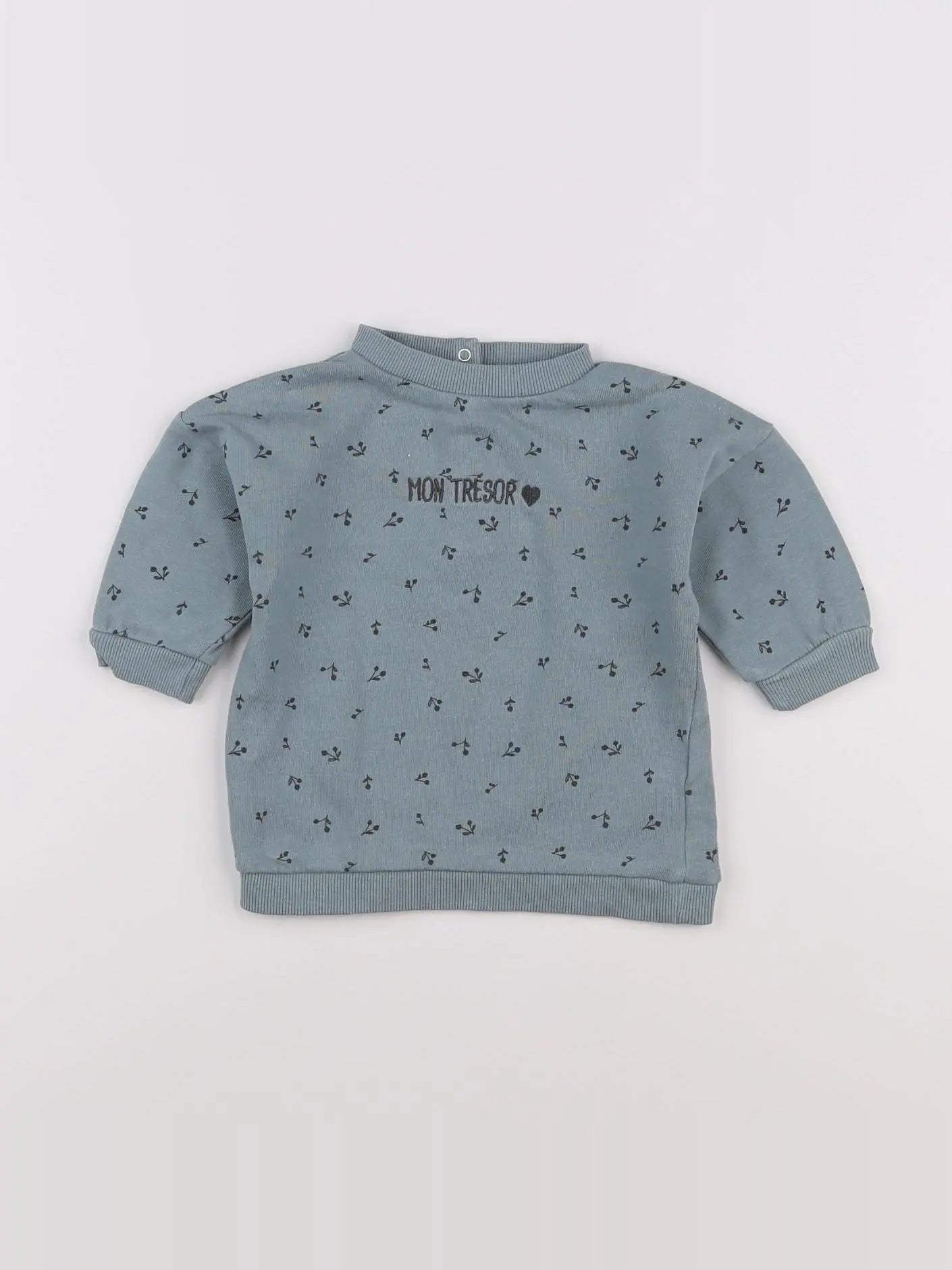 Vertbaudet - sweat vert - 6 mois