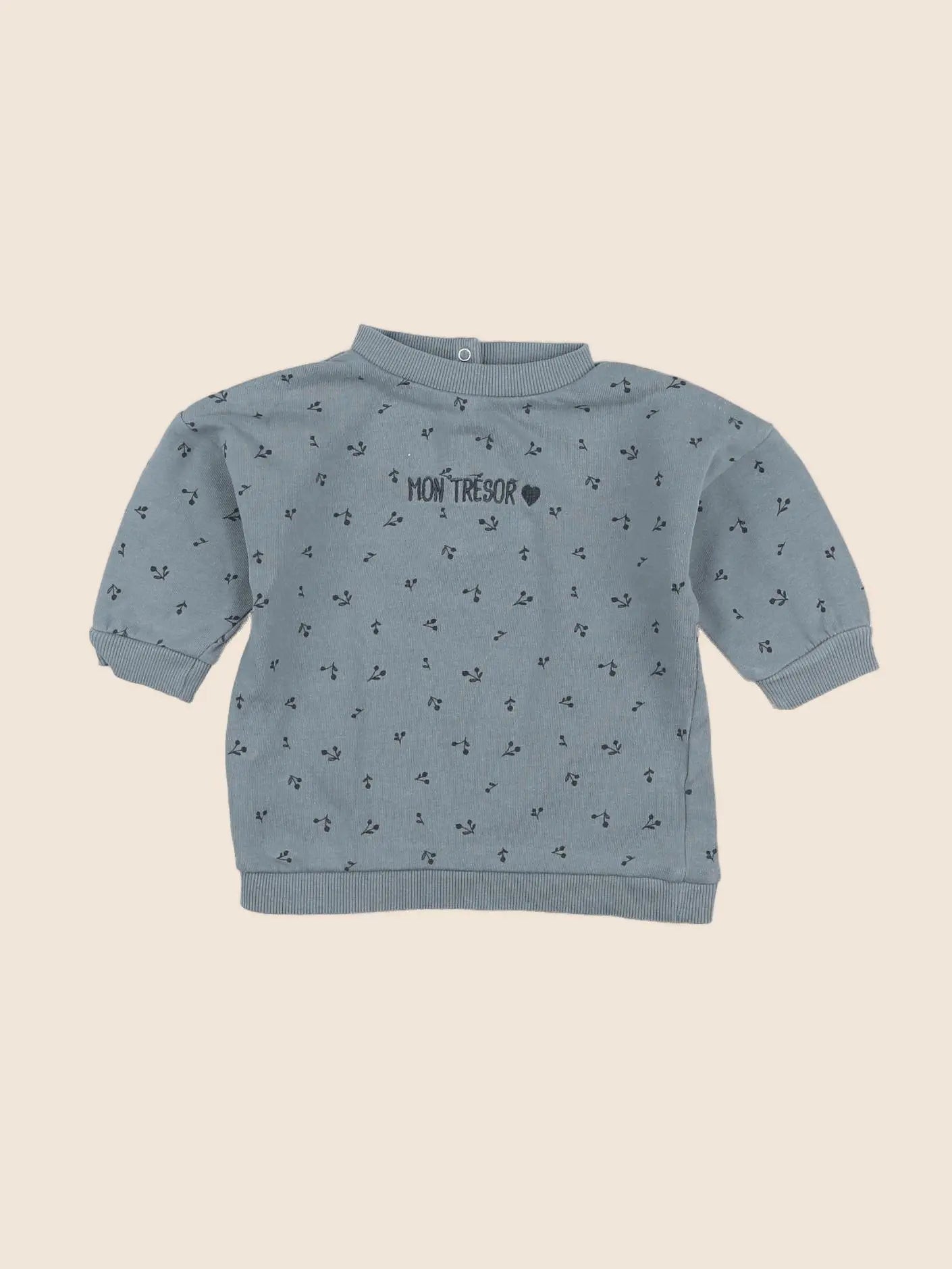 Vertbaudet - sweat vert - 6 mois