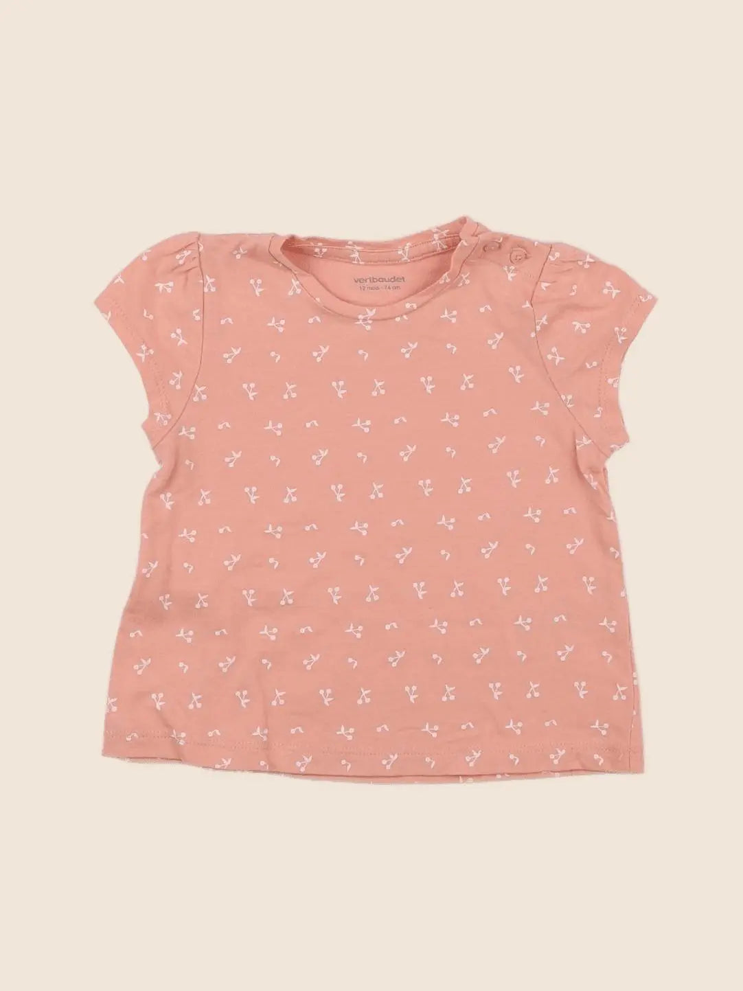 Vertbaudet - tee-shirt rose - 12 mois
