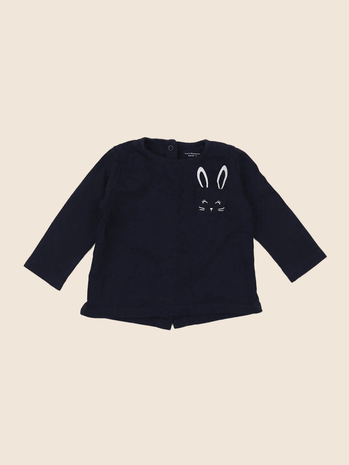 Vertbaudet - tee-shirt bleu - 6 mois