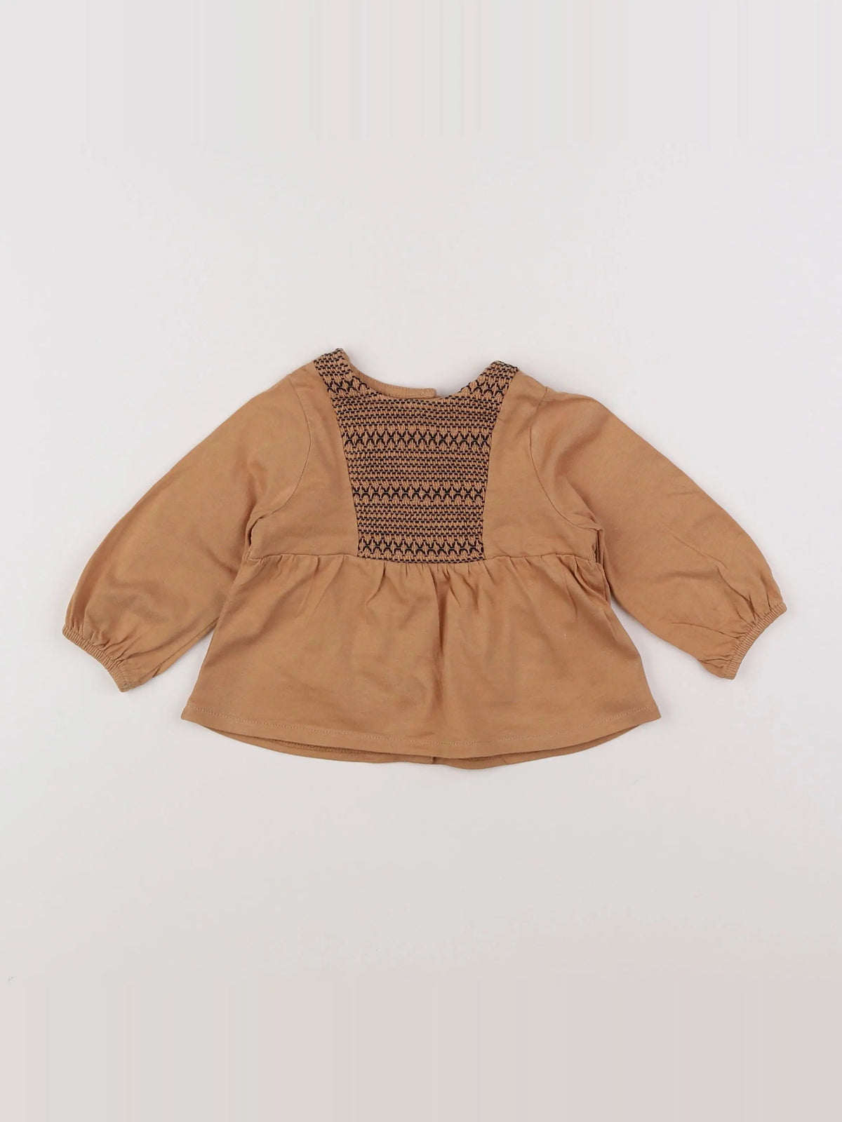 Vertbaudet - tee-shirt marron - 6 mois