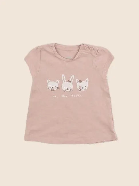 Vertbaudet - tee-shirt rose - 3 mois