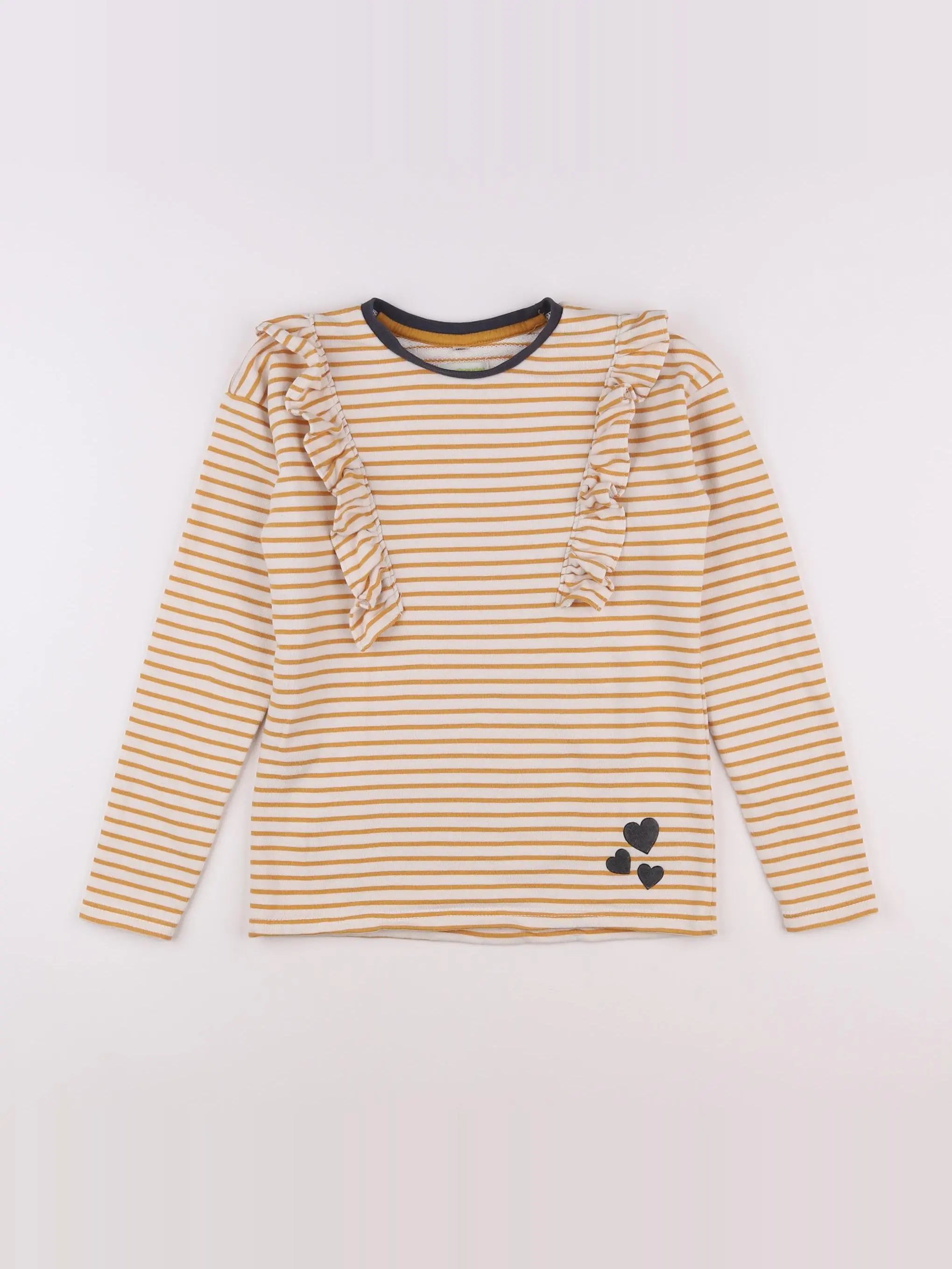 Vertbaudet - sweat jaune - 10 ans