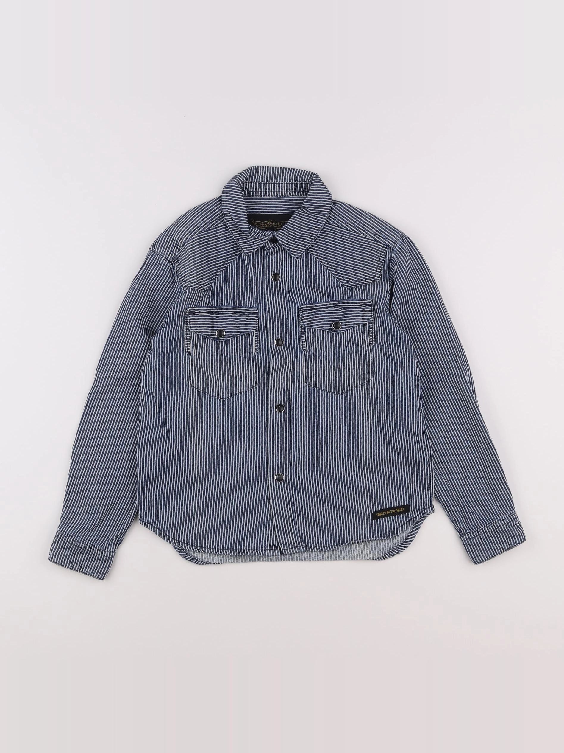 Finger in the nose - chemise bleu - 6/7 ans